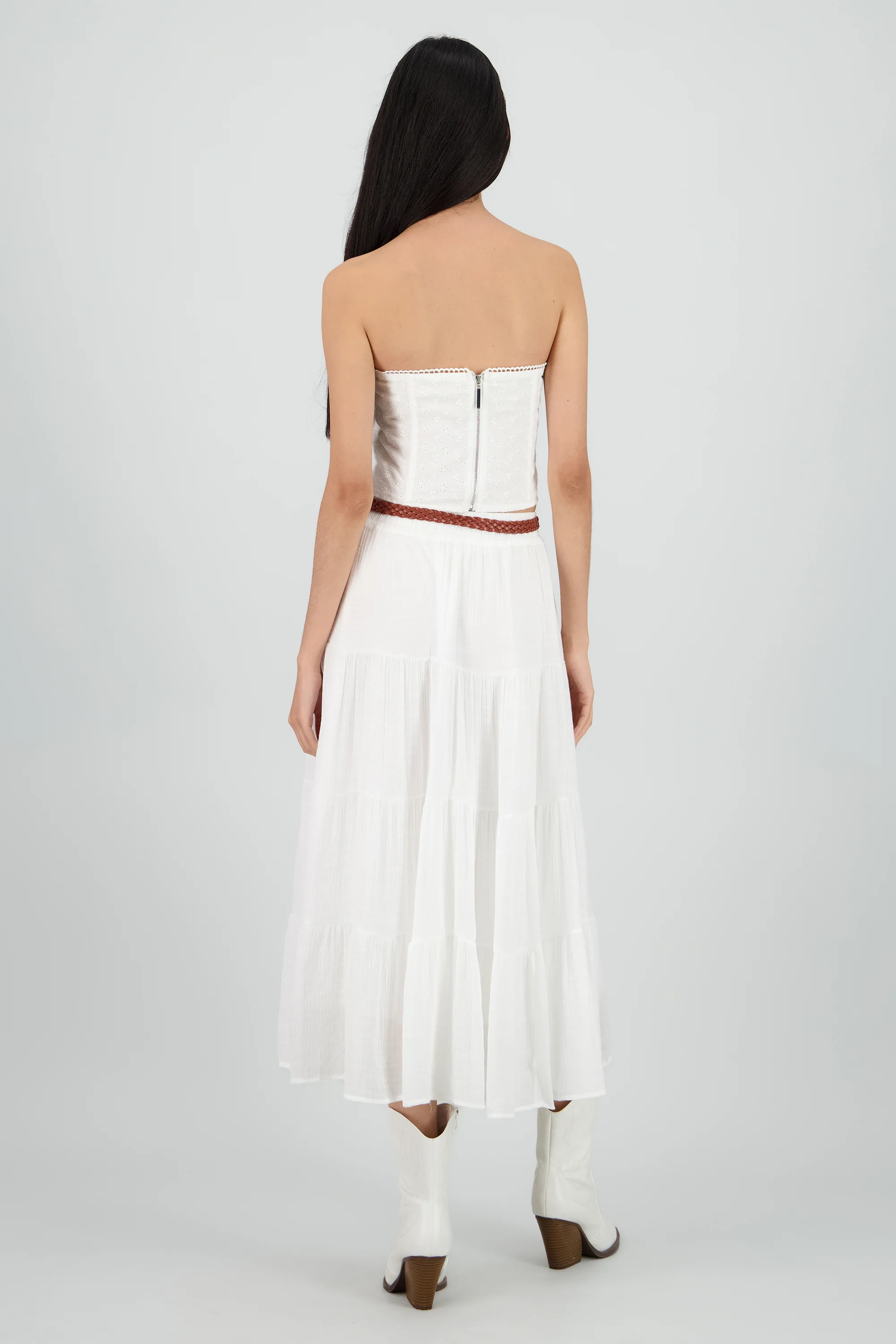 Falda midi con cinturon - Image 4