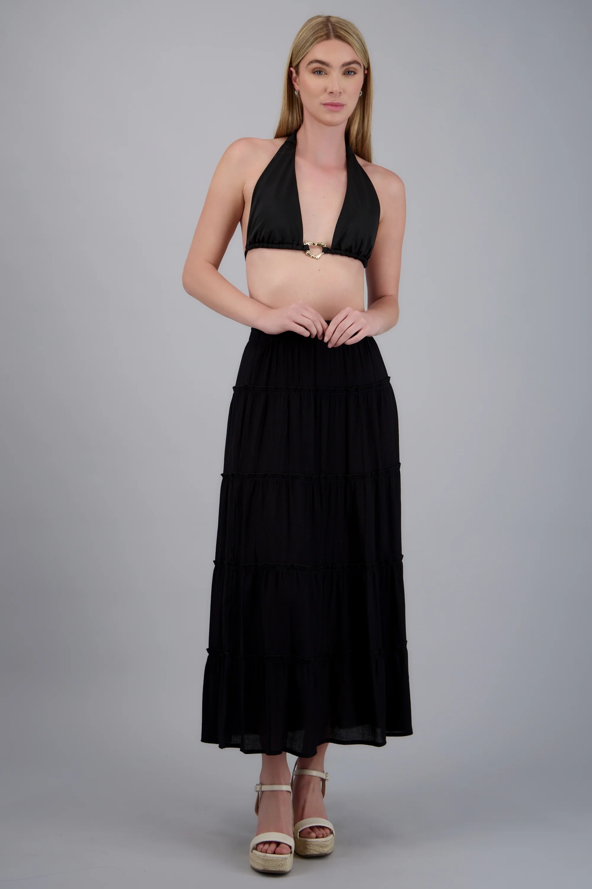 Falda midi cortes ligera - Image 3