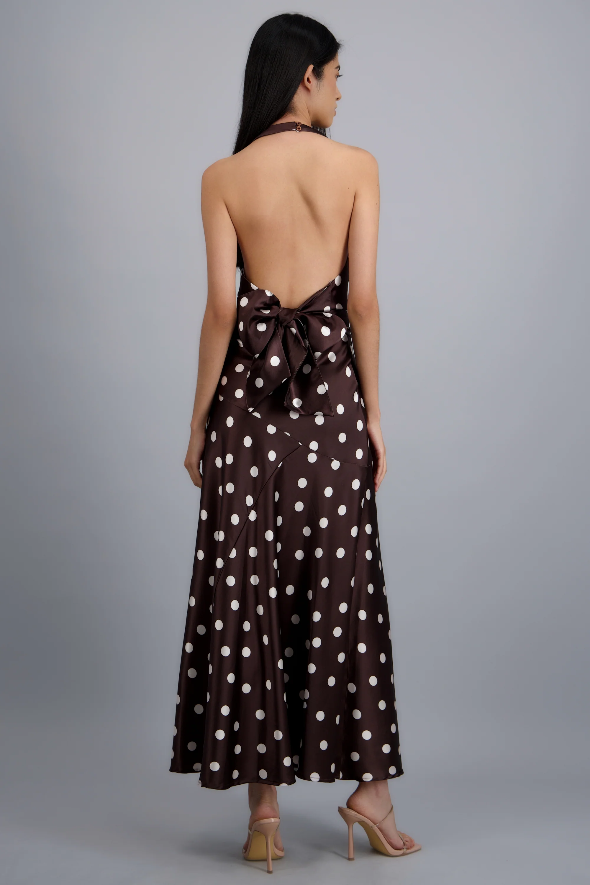 Falda midi de satin polka dots - Image 5