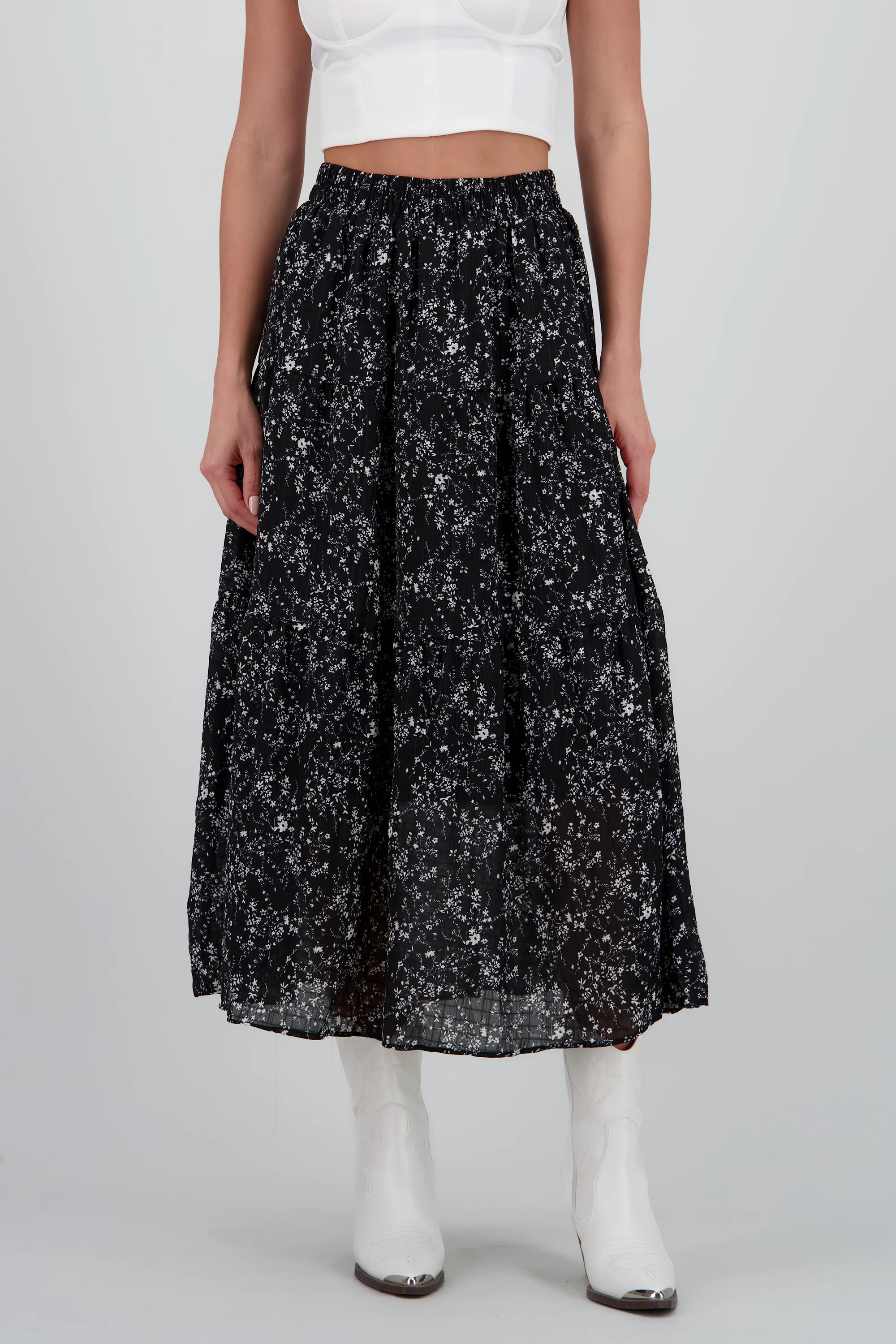 Falda midi flores - Image 2