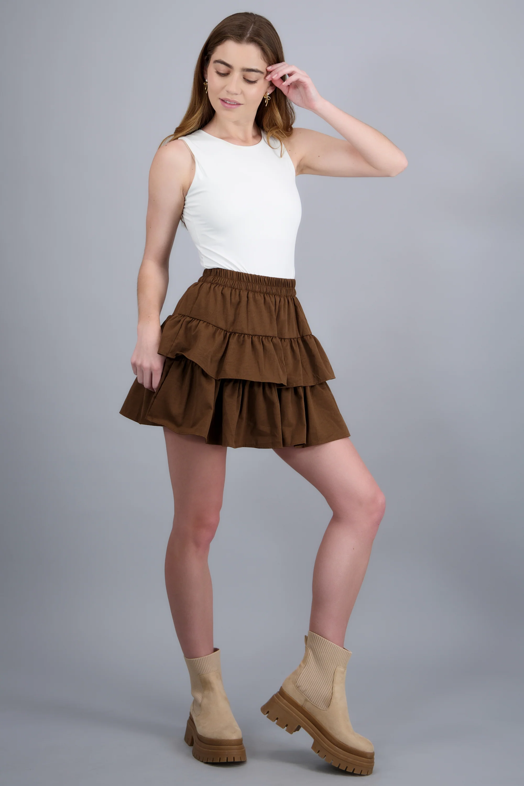 Falda mini doble olán - Image 2