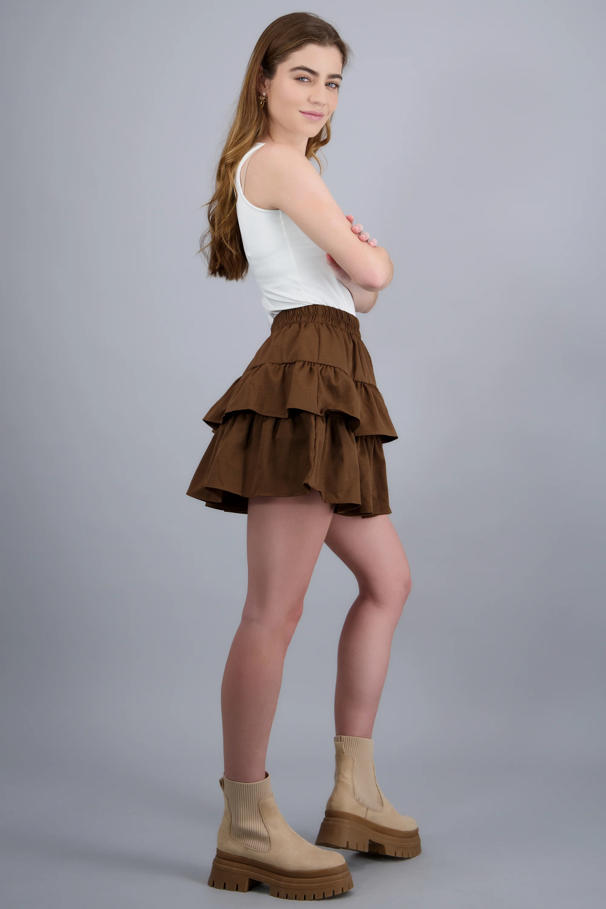 Falda mini doble olán - Image 3