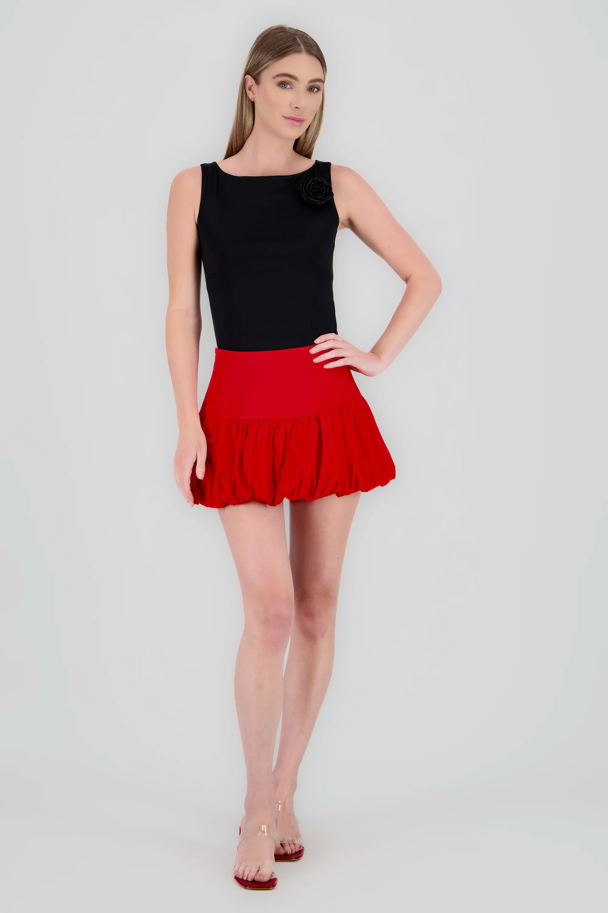 Falda mini globo pretina ancha Hypsters