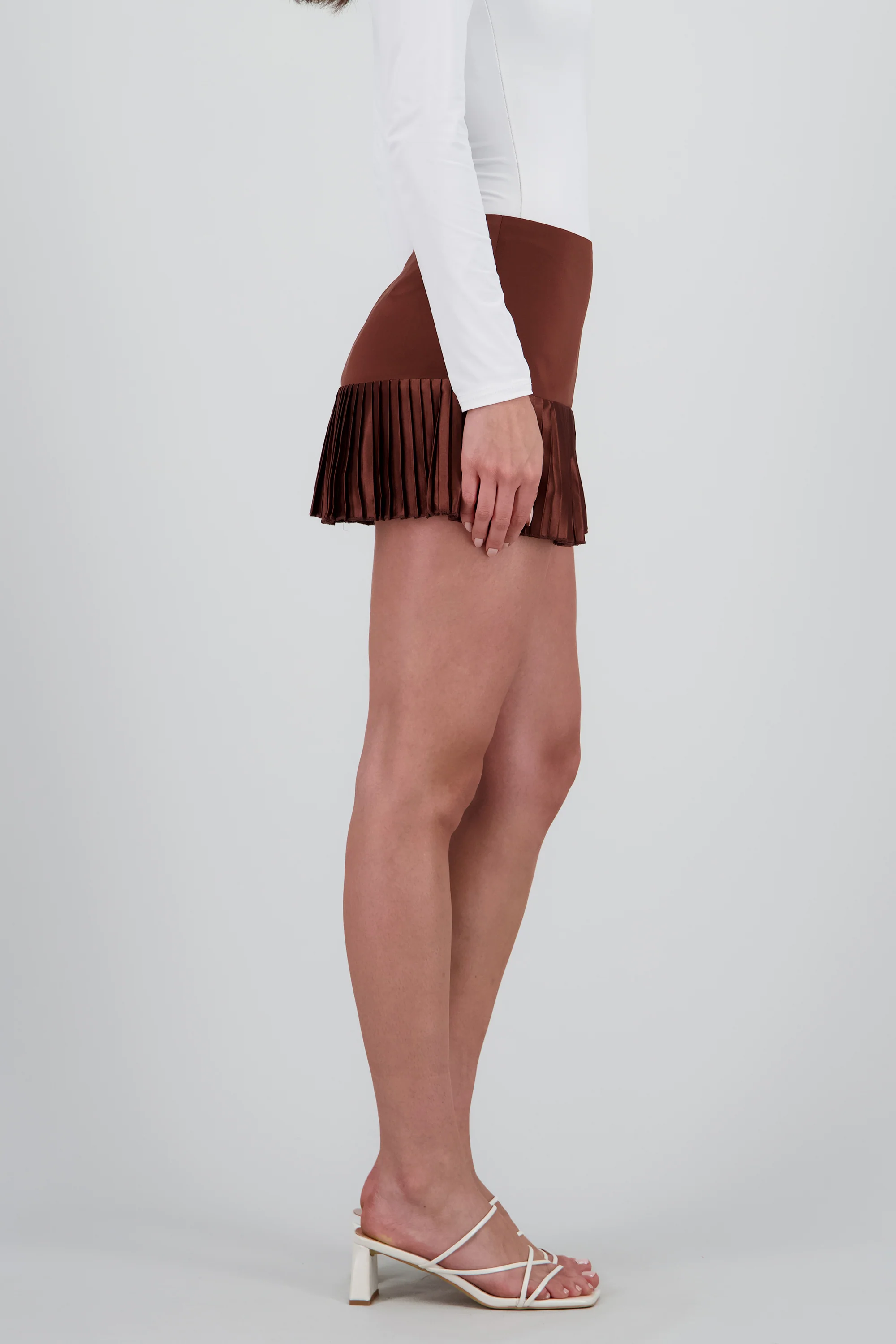 Falda mini satin tableada - Image 3