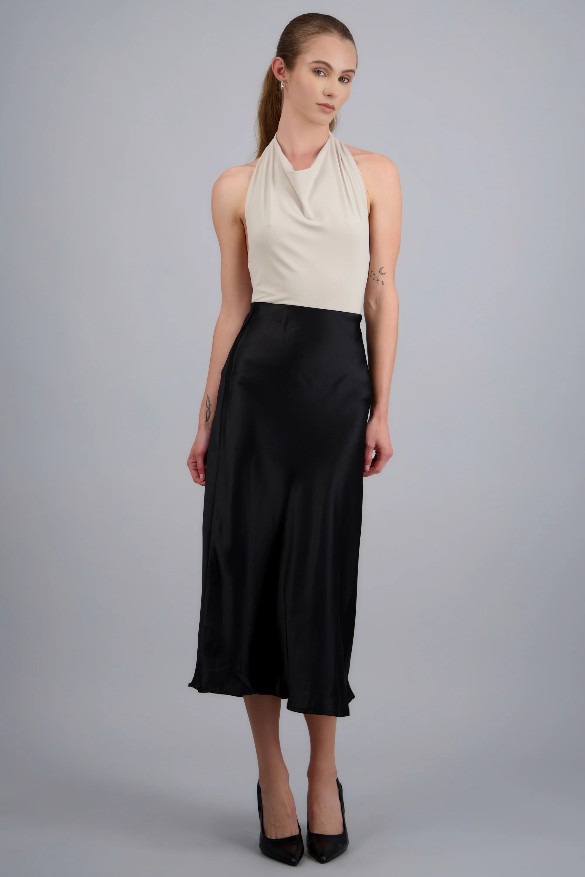 FALDA SATINADA MIDI LISA - Image 4