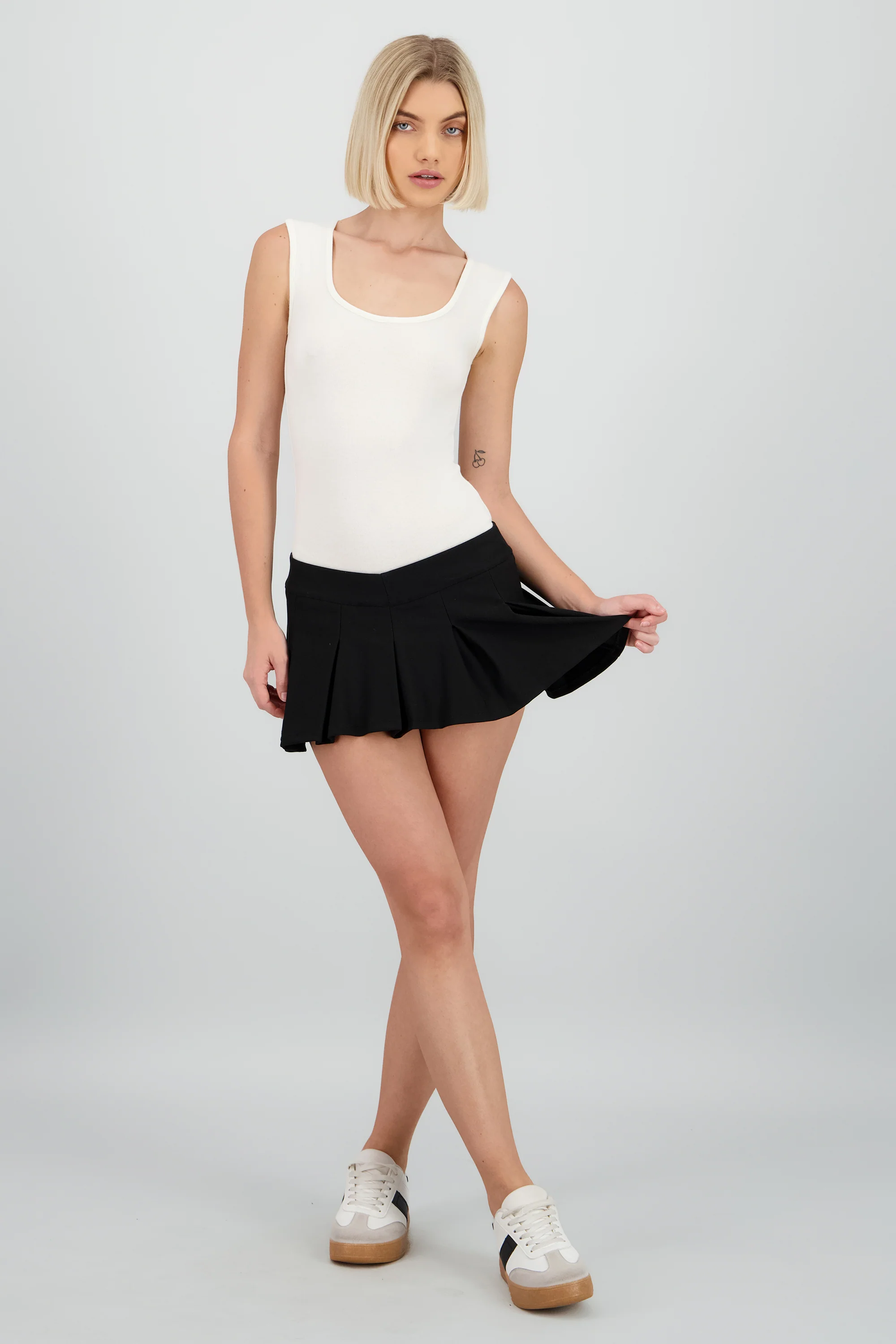 Falda short tablada