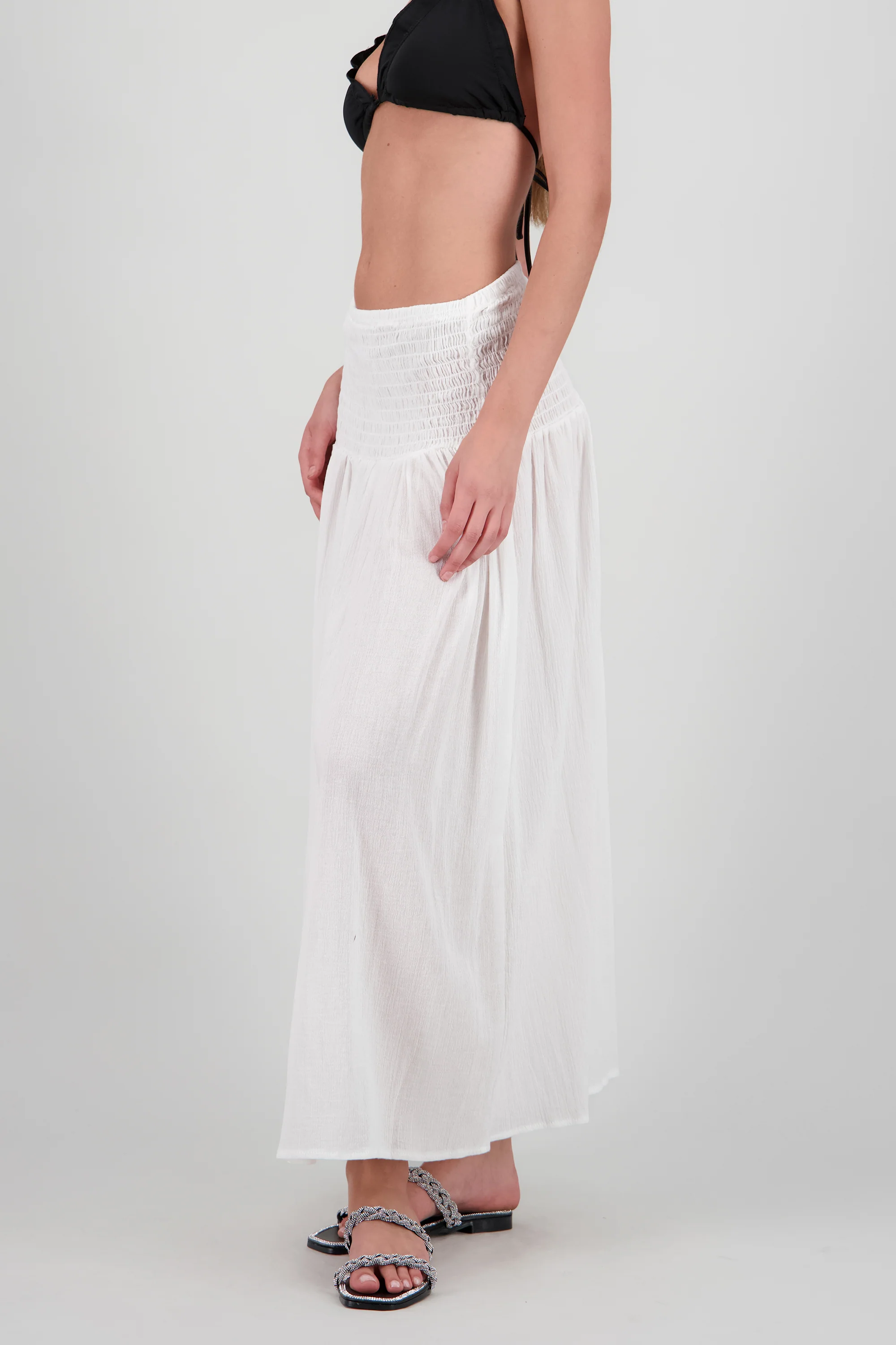 Falda smock con abertura ligera - Image 4