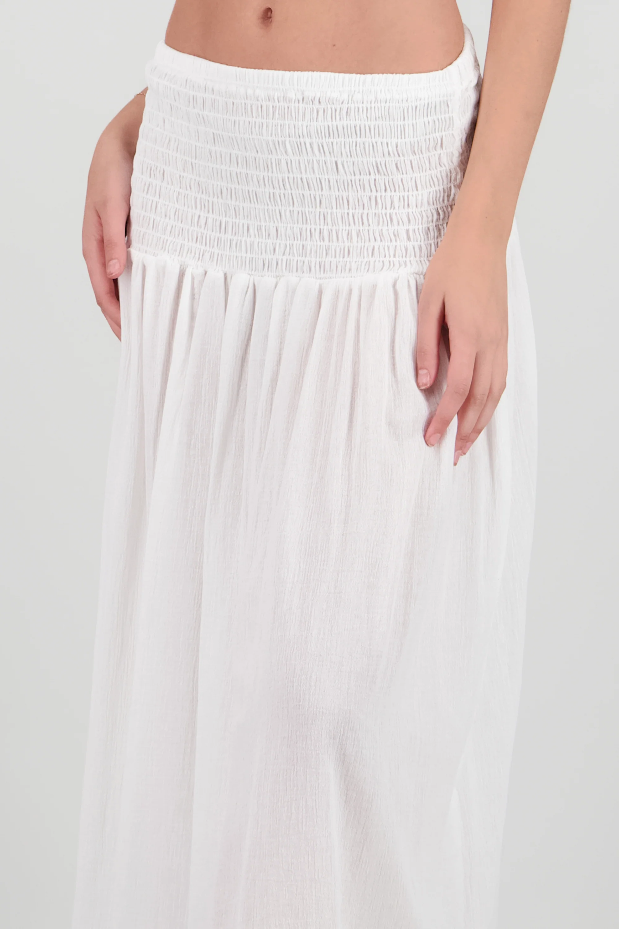 Falda smock con abertura ligera - Image 5
