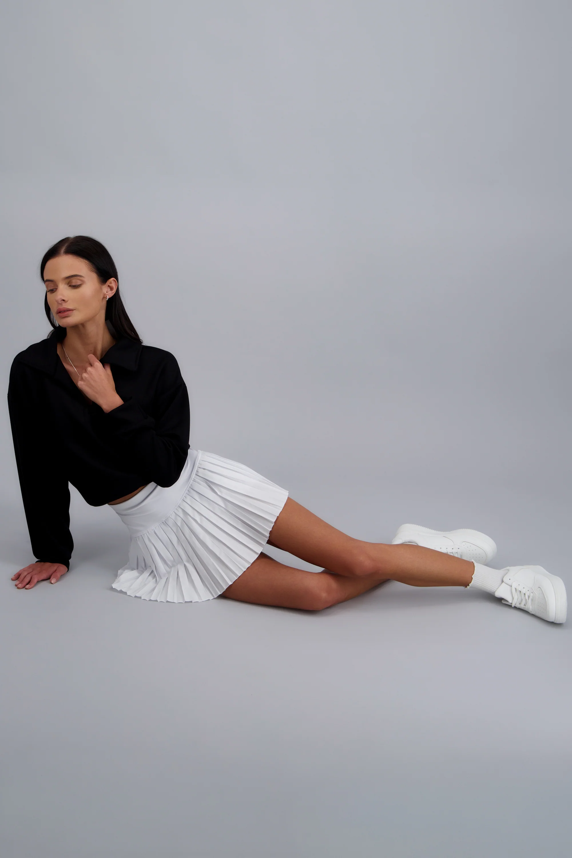 Falda tableada con short pretina ancha - Image 2