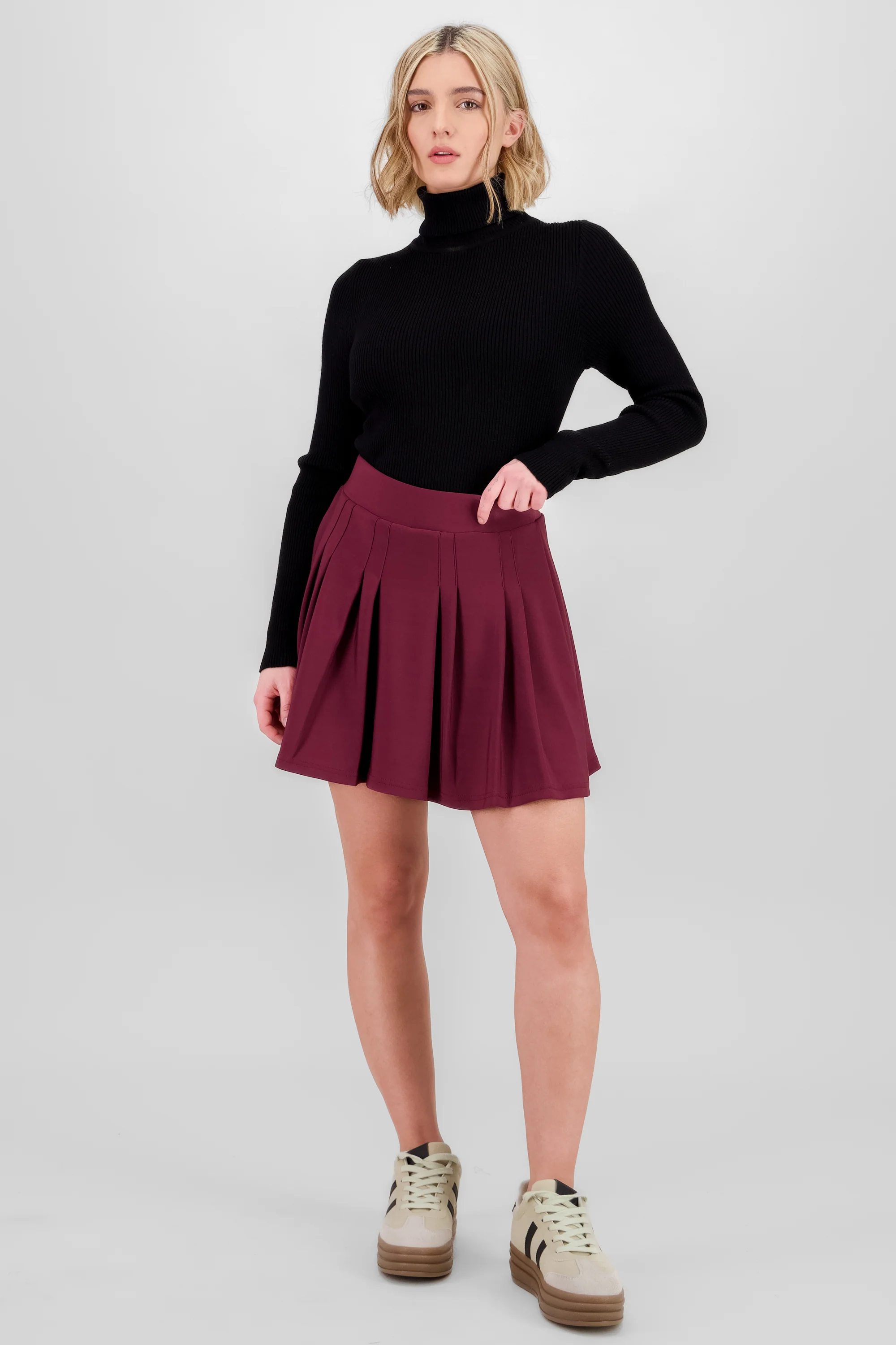 Falda tableada mini