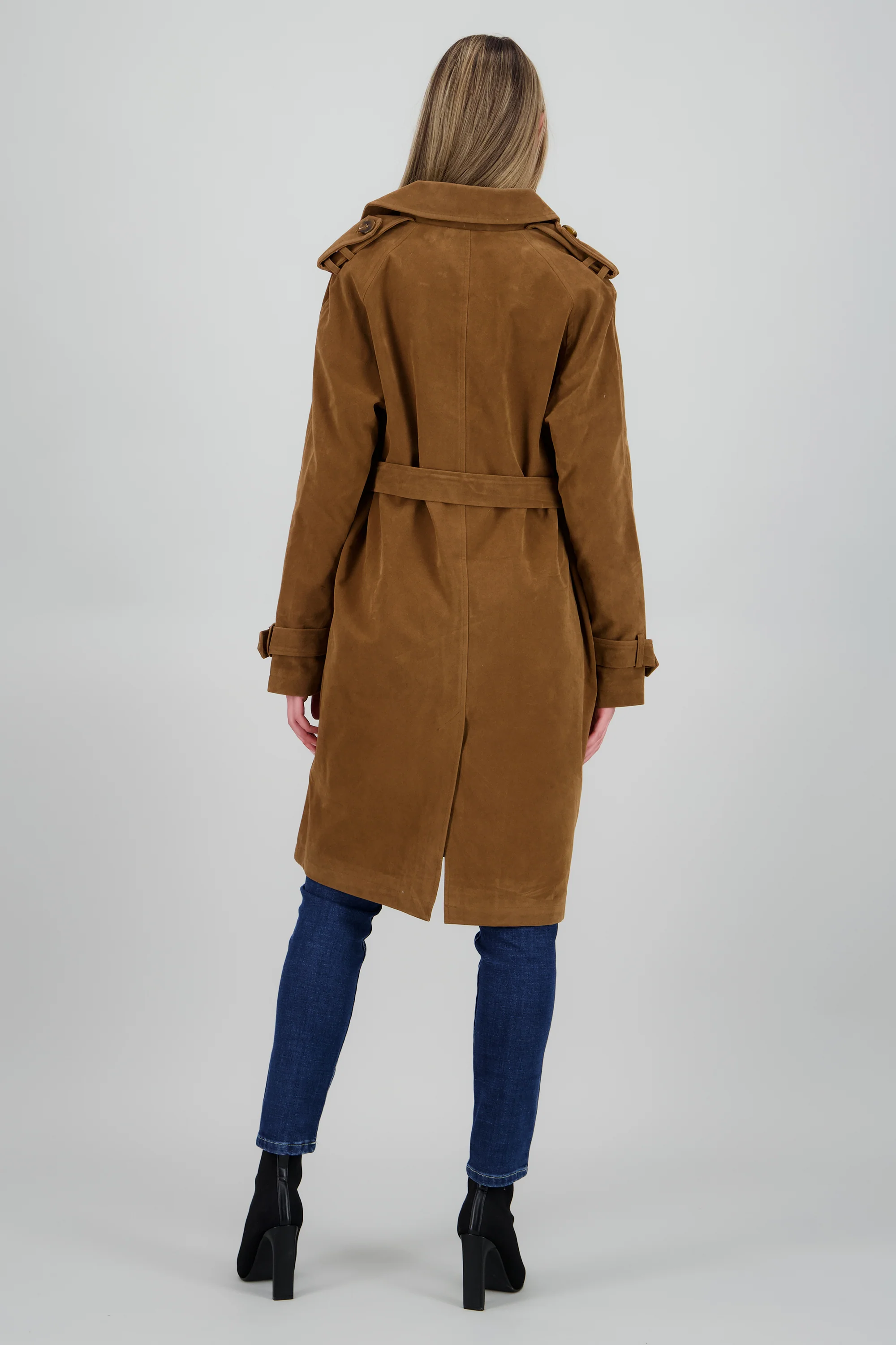 Gabardina larga suede - Image 4
