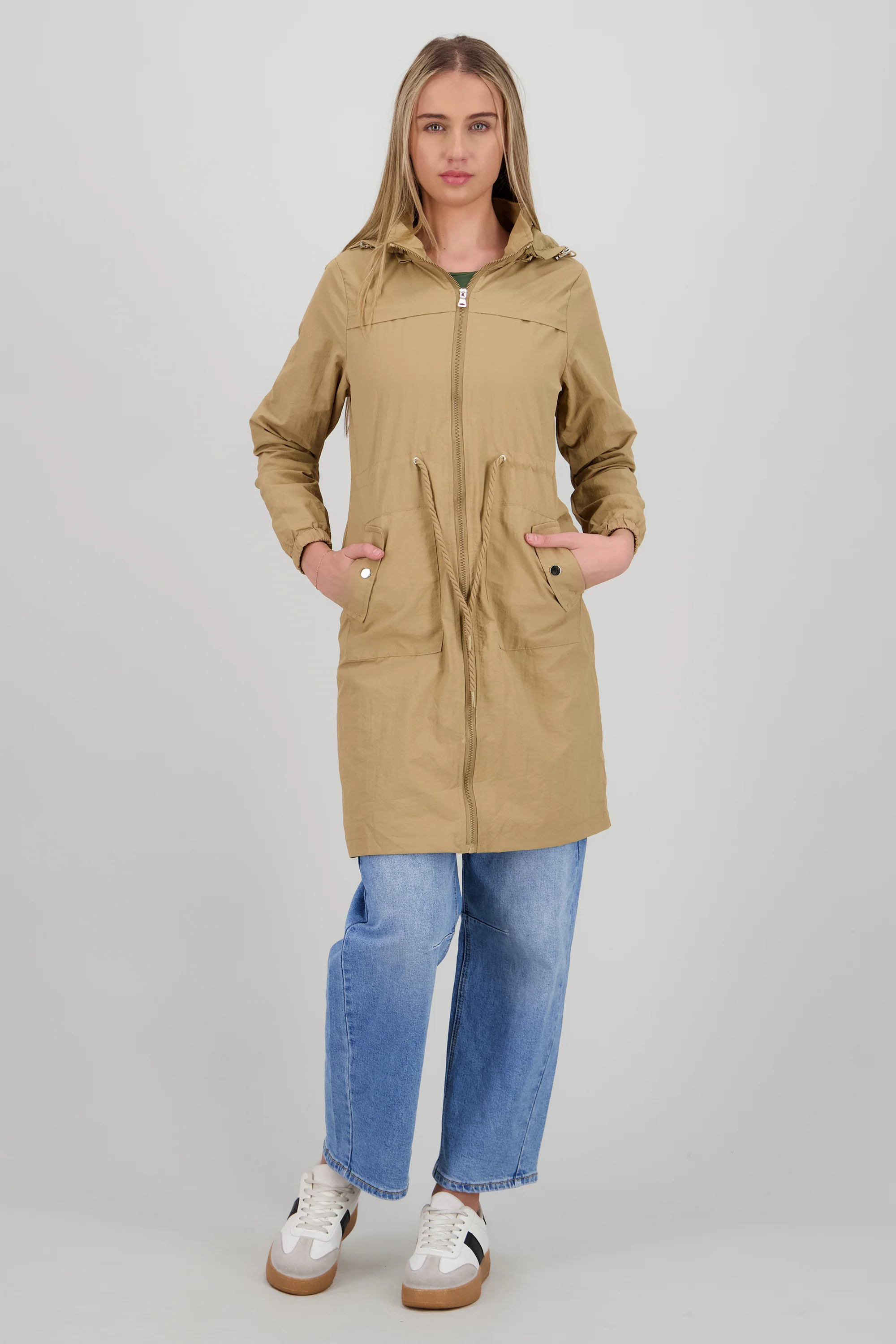 Gabardina midi con gorro - Image 7