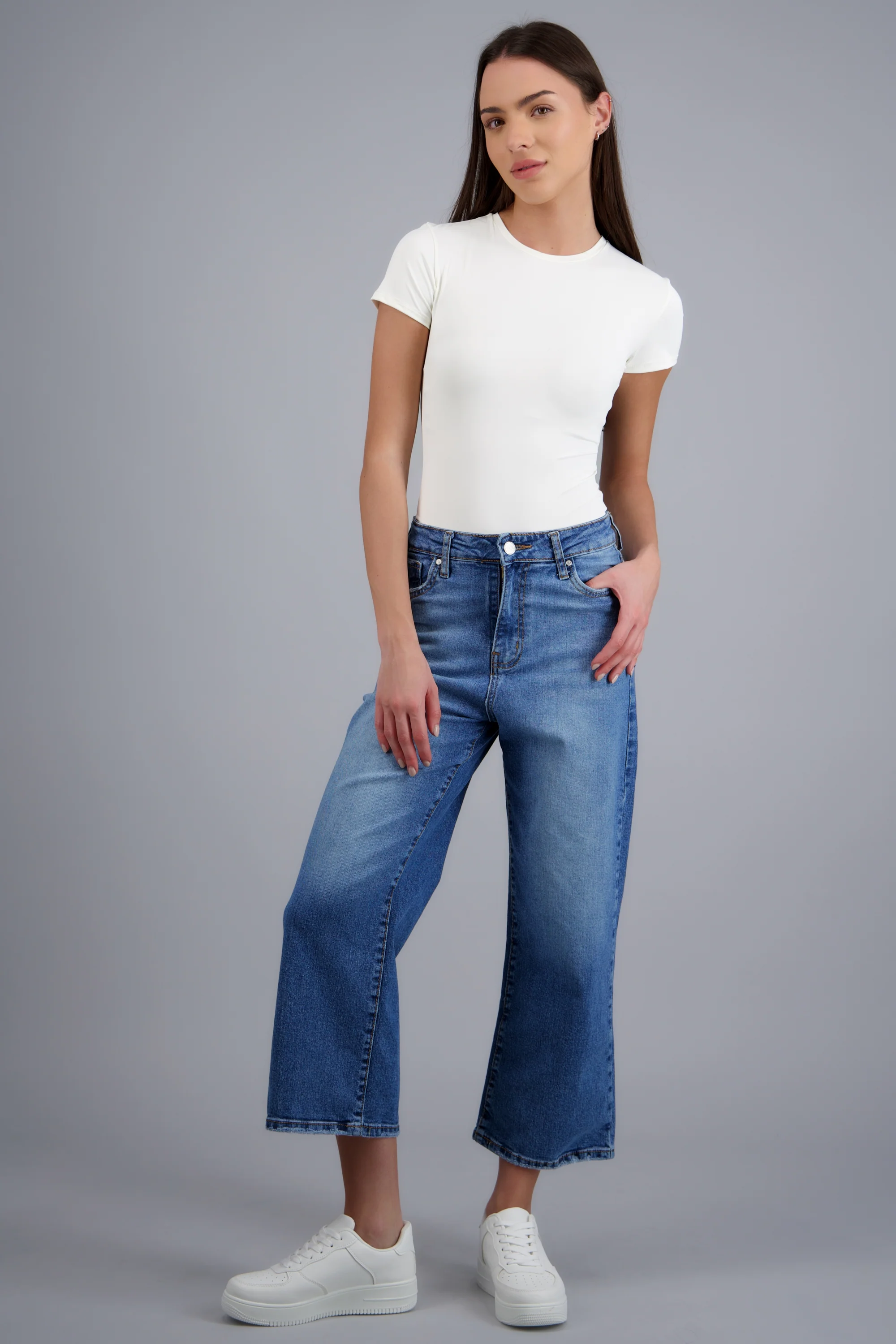 Jeans cropped mid rise