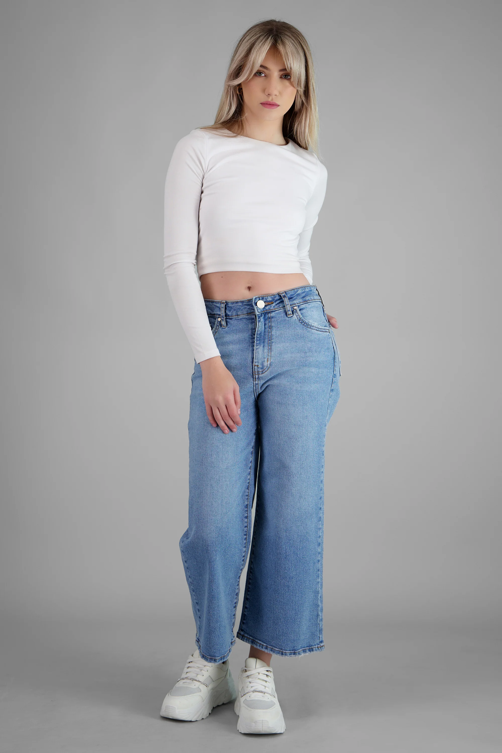 Jeans cropped mid rise - Image 2