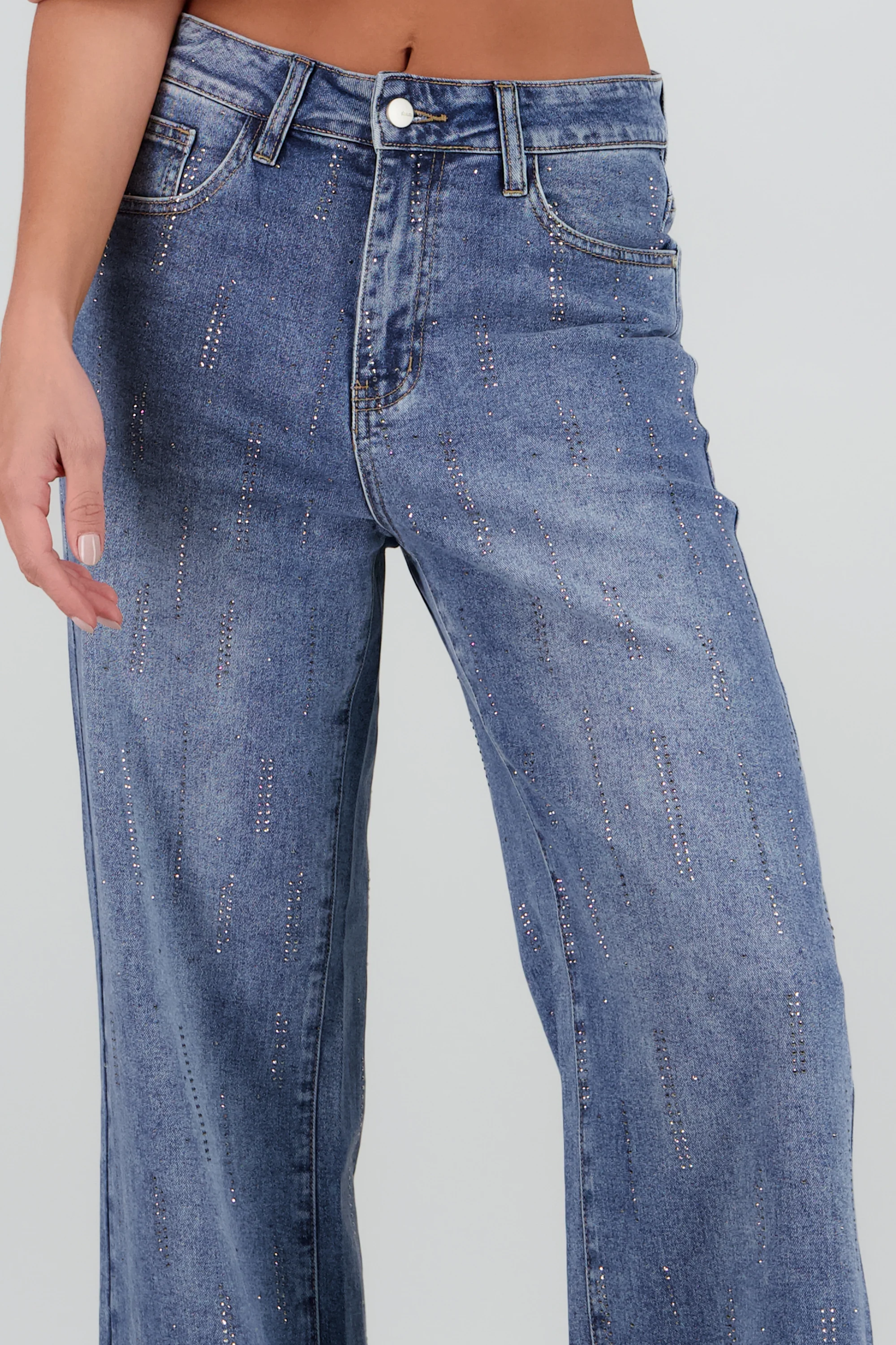 Jeans straight brillo tiras - Image 6