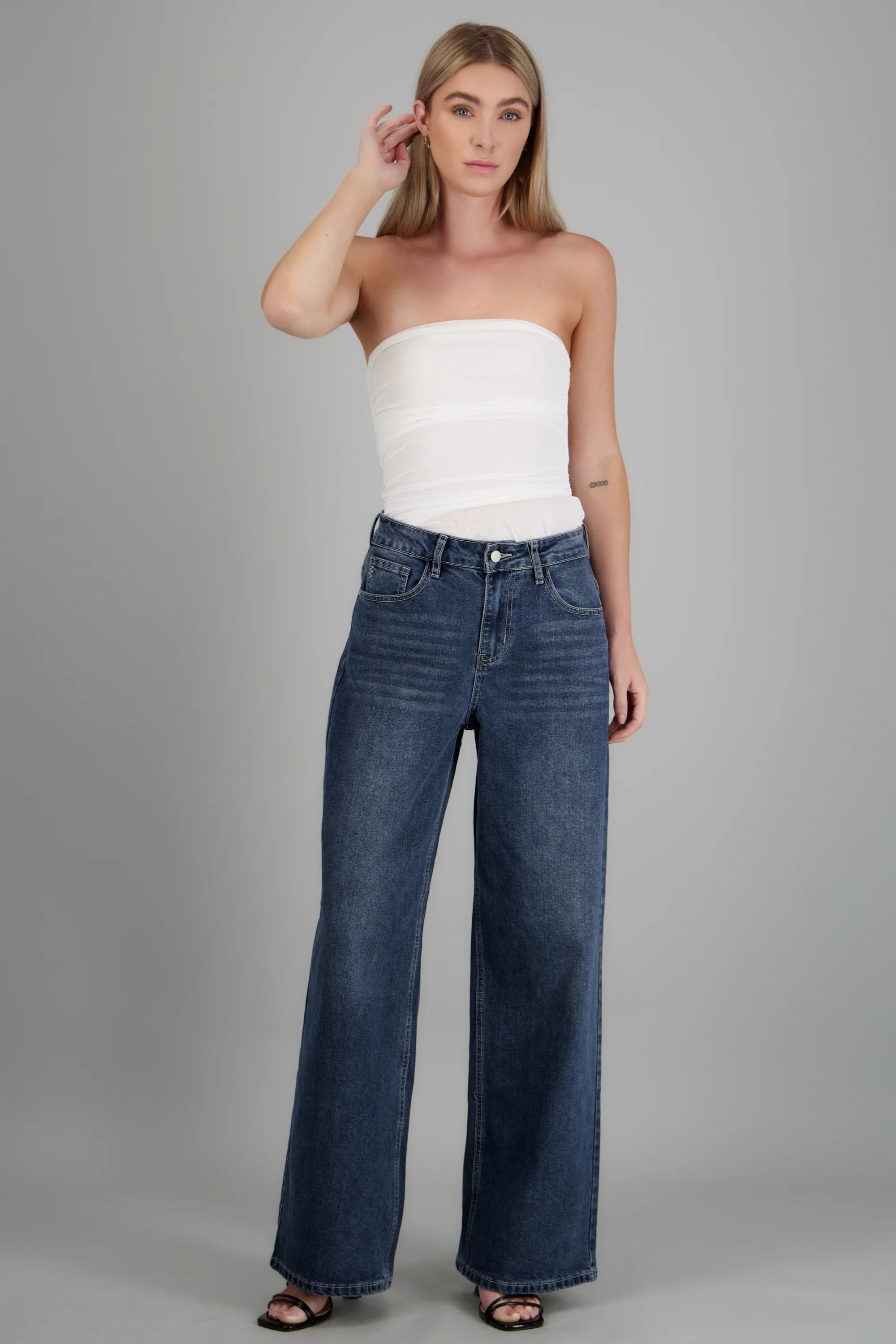 Jeans straight desgaste