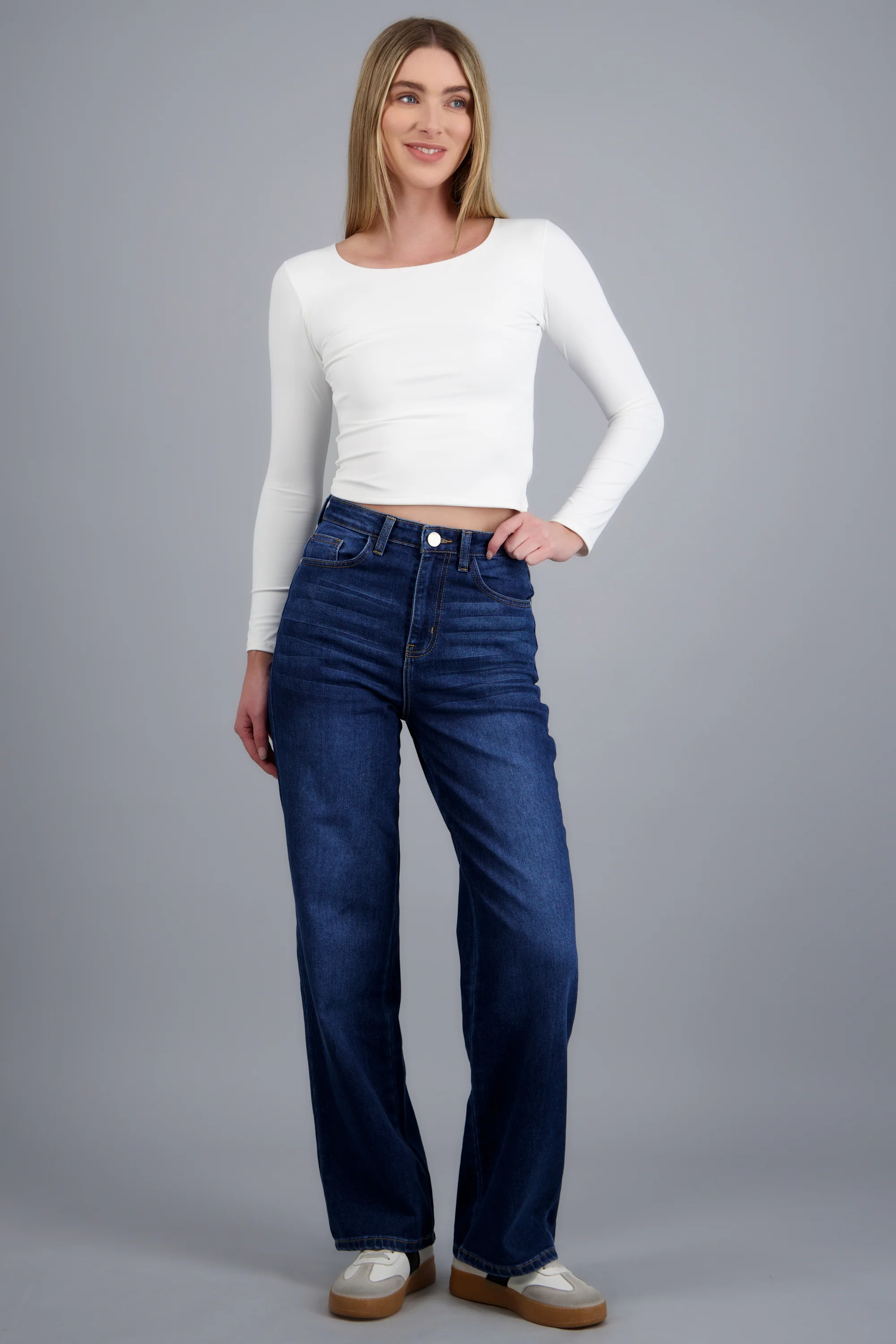 Jeans wide leg desgaste - Image 4