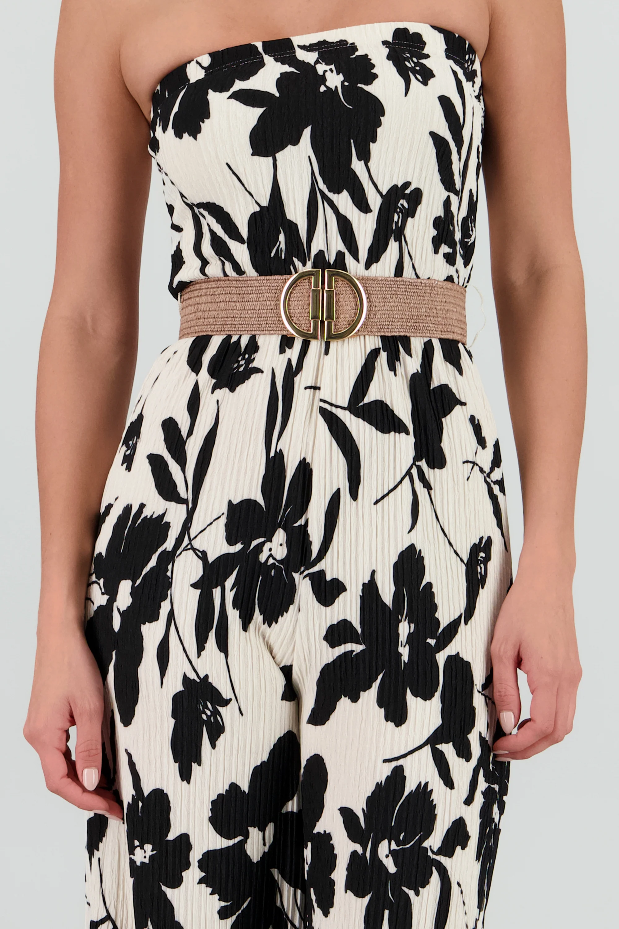 Jumpsuit bandeau flores con cinturon - Image 5