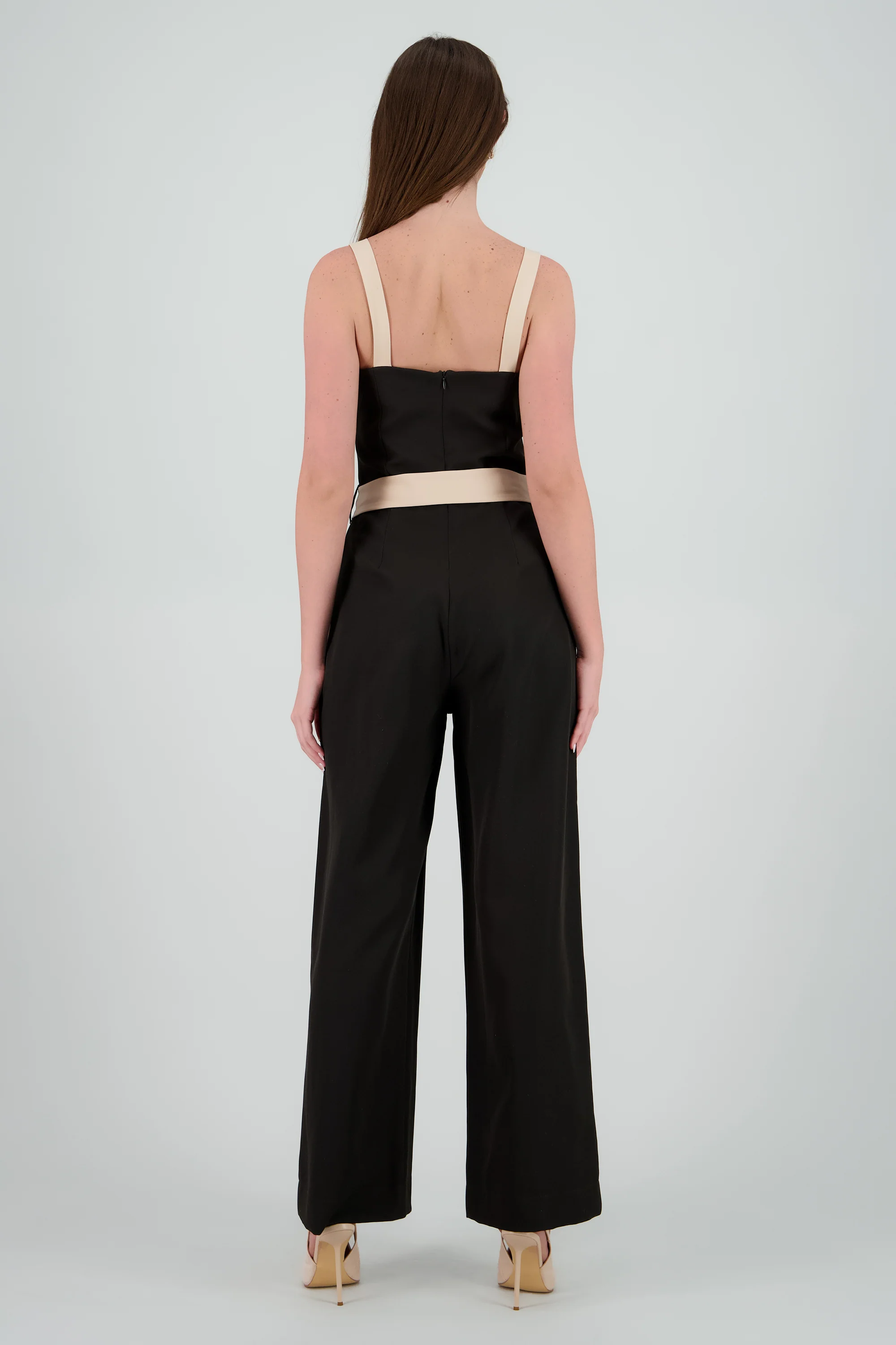 Jumpsuit escote cuadrado contraste - Image 4