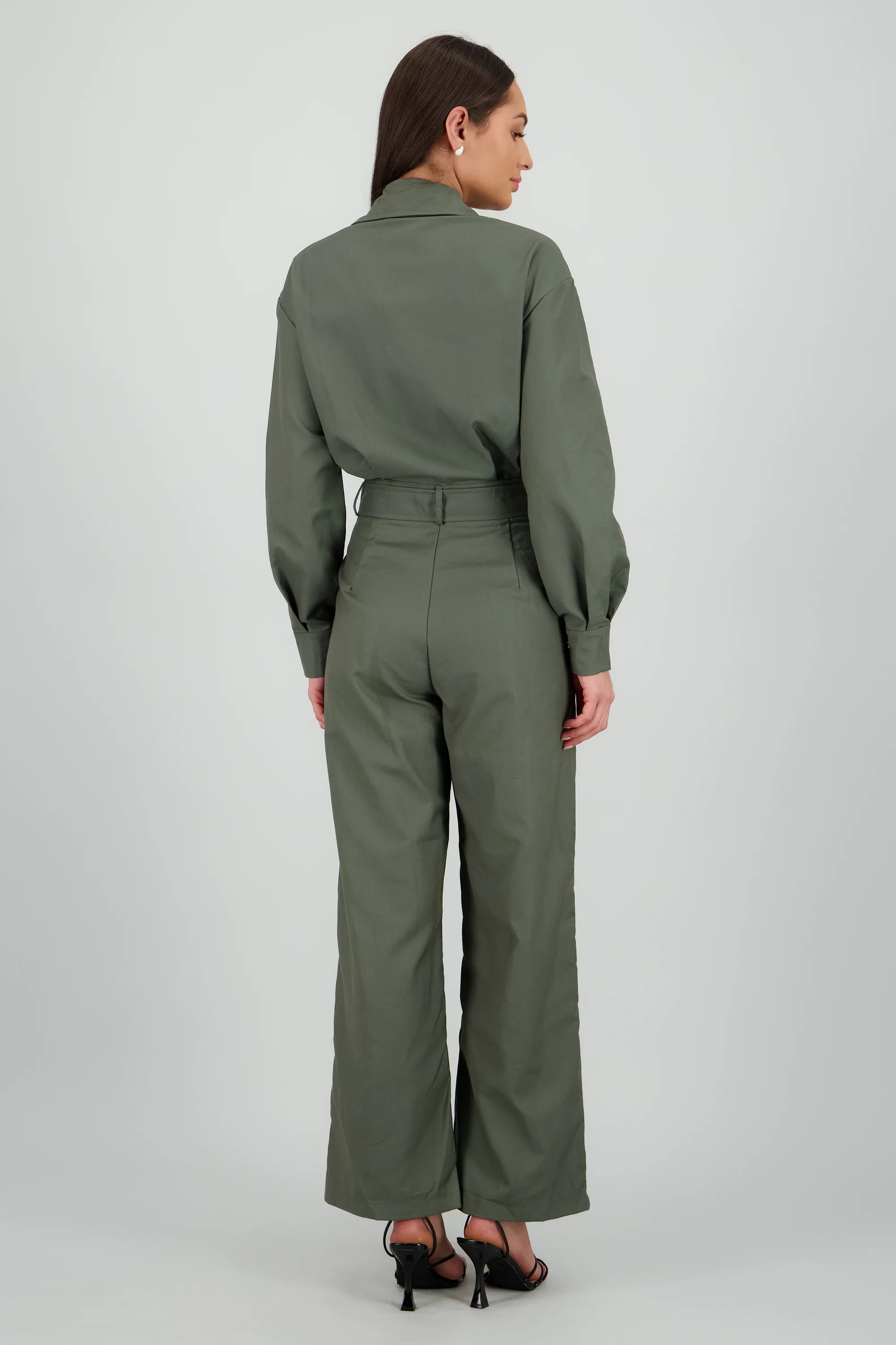Jumpsuit manga larga cuello biker - Image 4