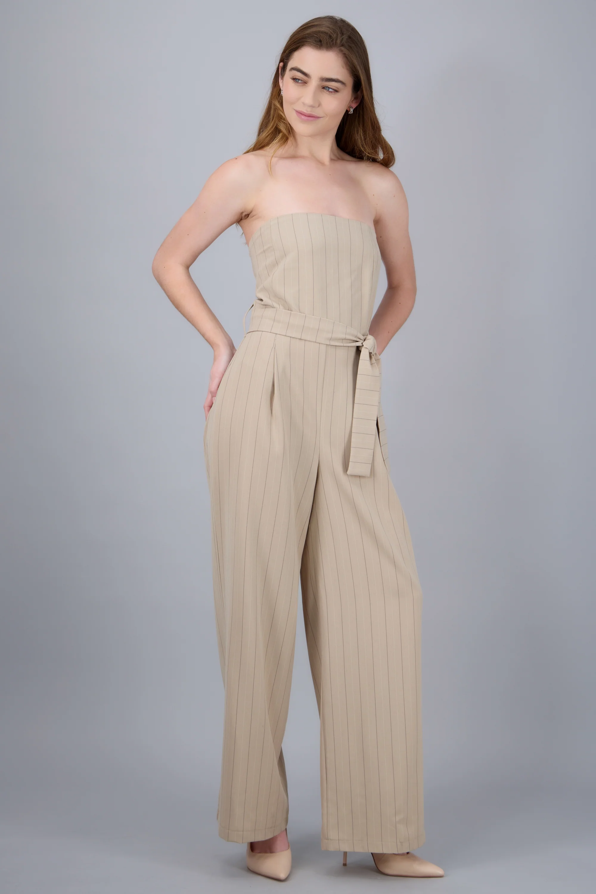 Jumpsuit rayas strapless - Image 2