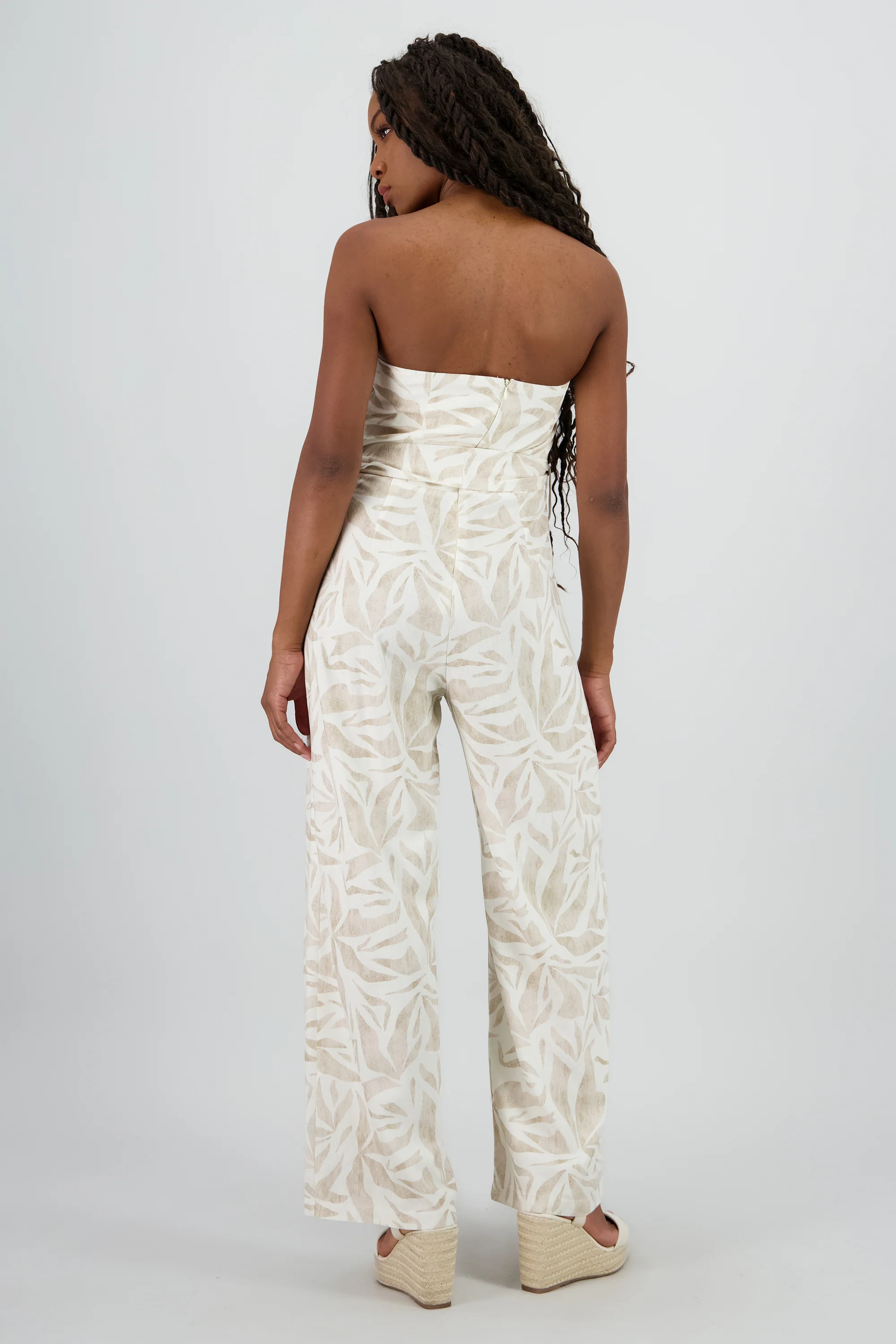 Jumpsuit strapless detalle lazo amplio - Image 4