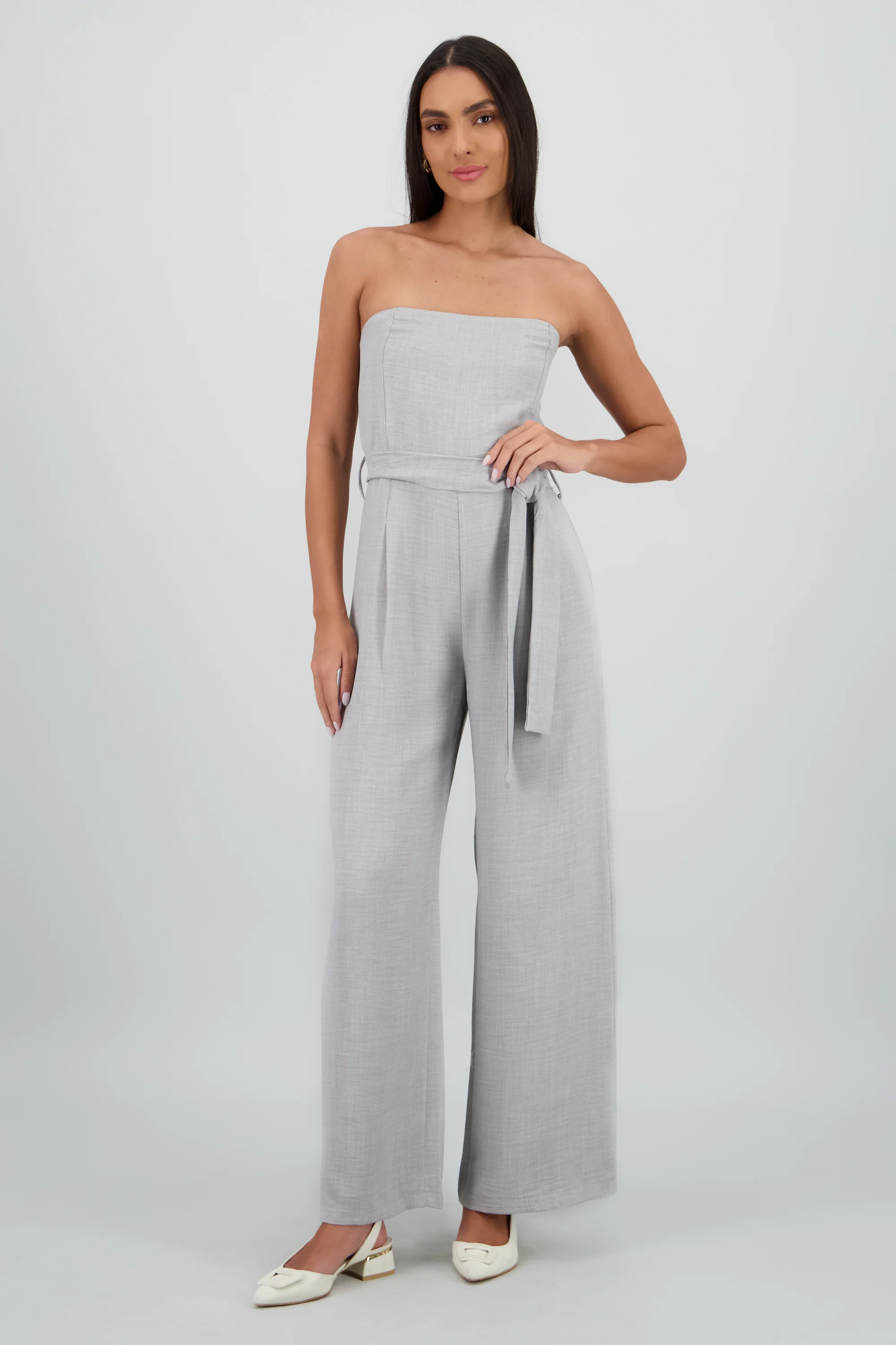Jumpsuit strapples ligero detalle lazo