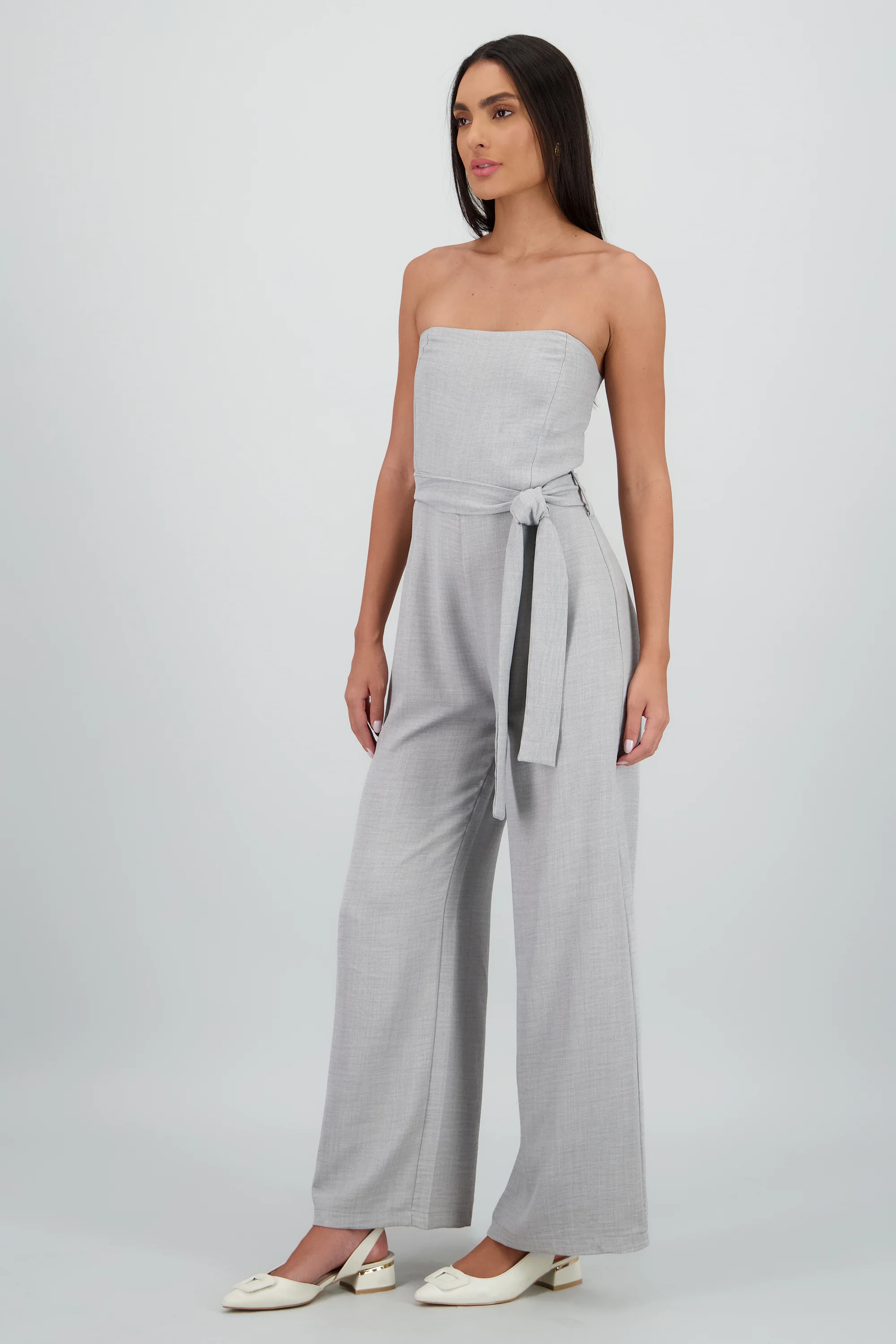 Jumpsuit strapples ligero detalle lazo - Image 3