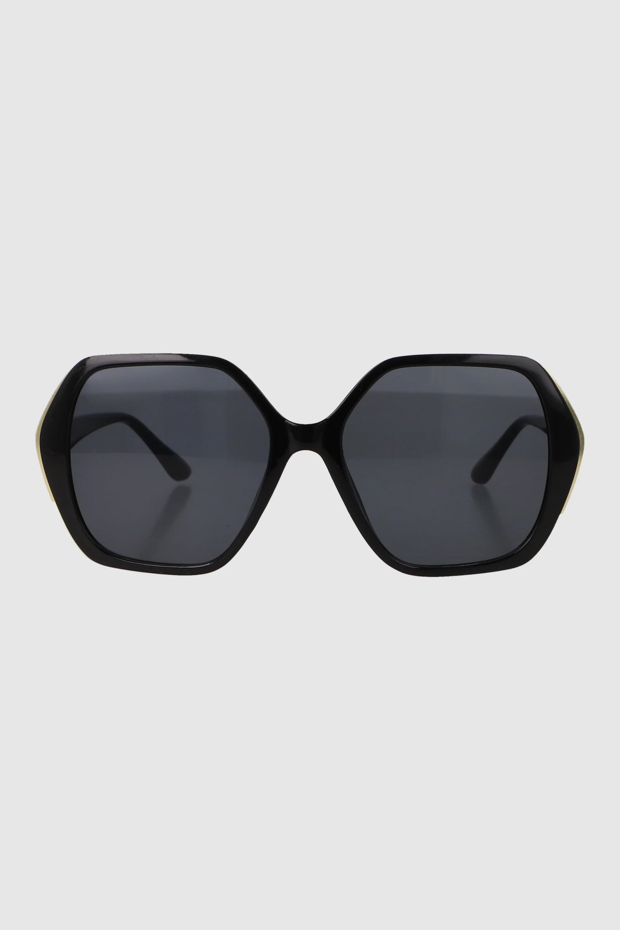 Lente cuadrado geometrico con borde metalico