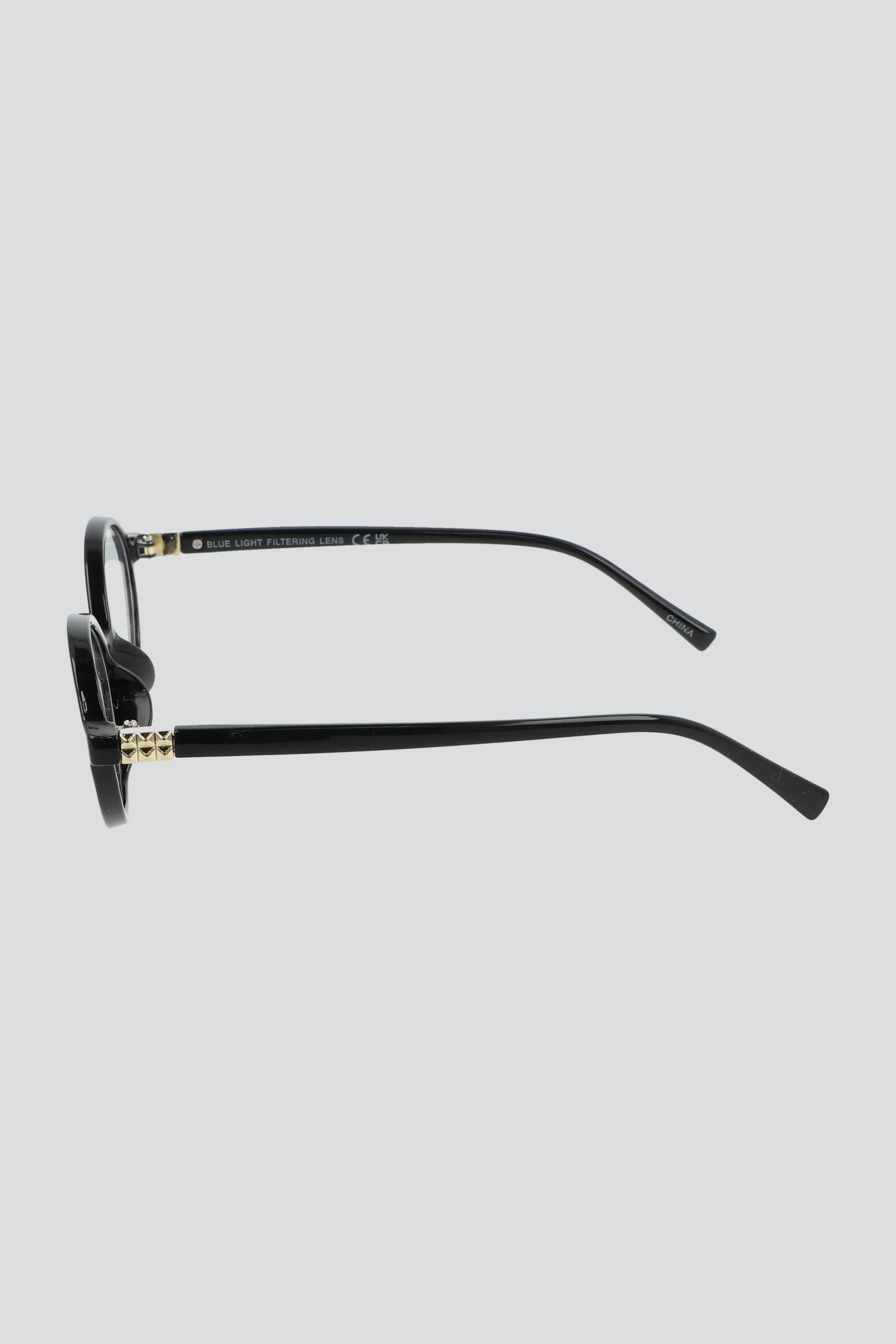 Lentes ovalados marco grueso luz azul - Image 3