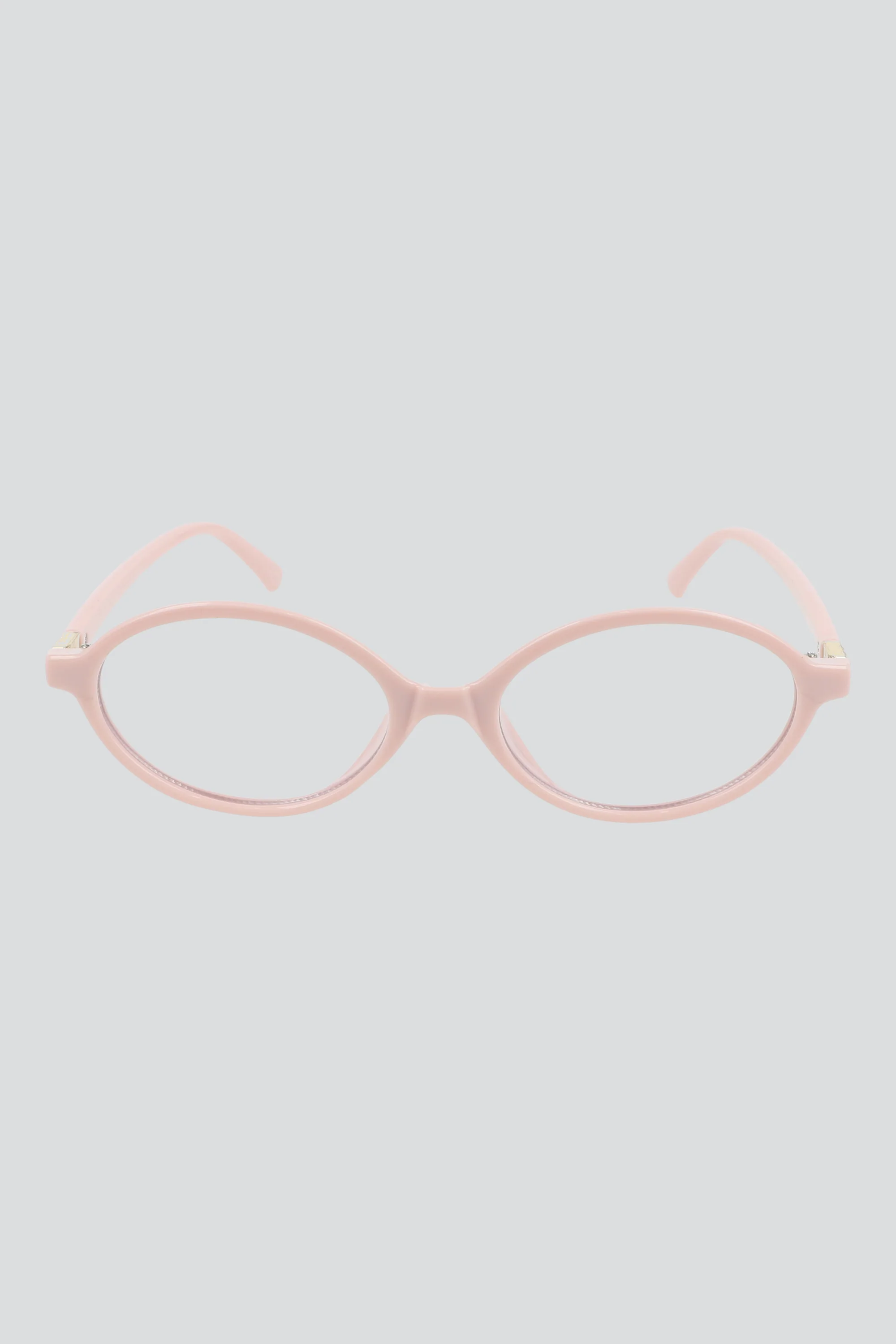 Lentes ovalados marco grueso luz azul