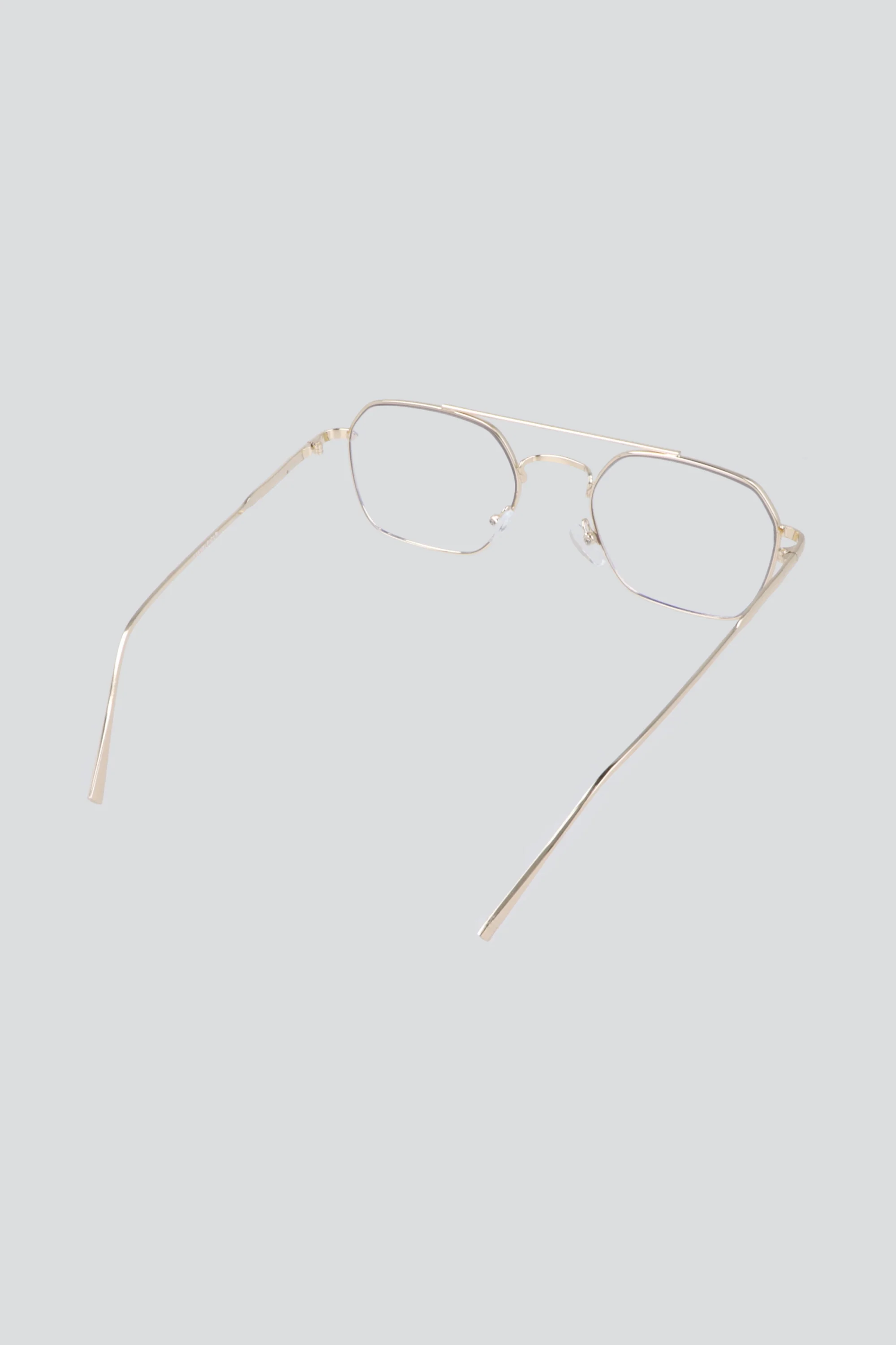 Lentes retro marco metálico luz azul - Image 4
