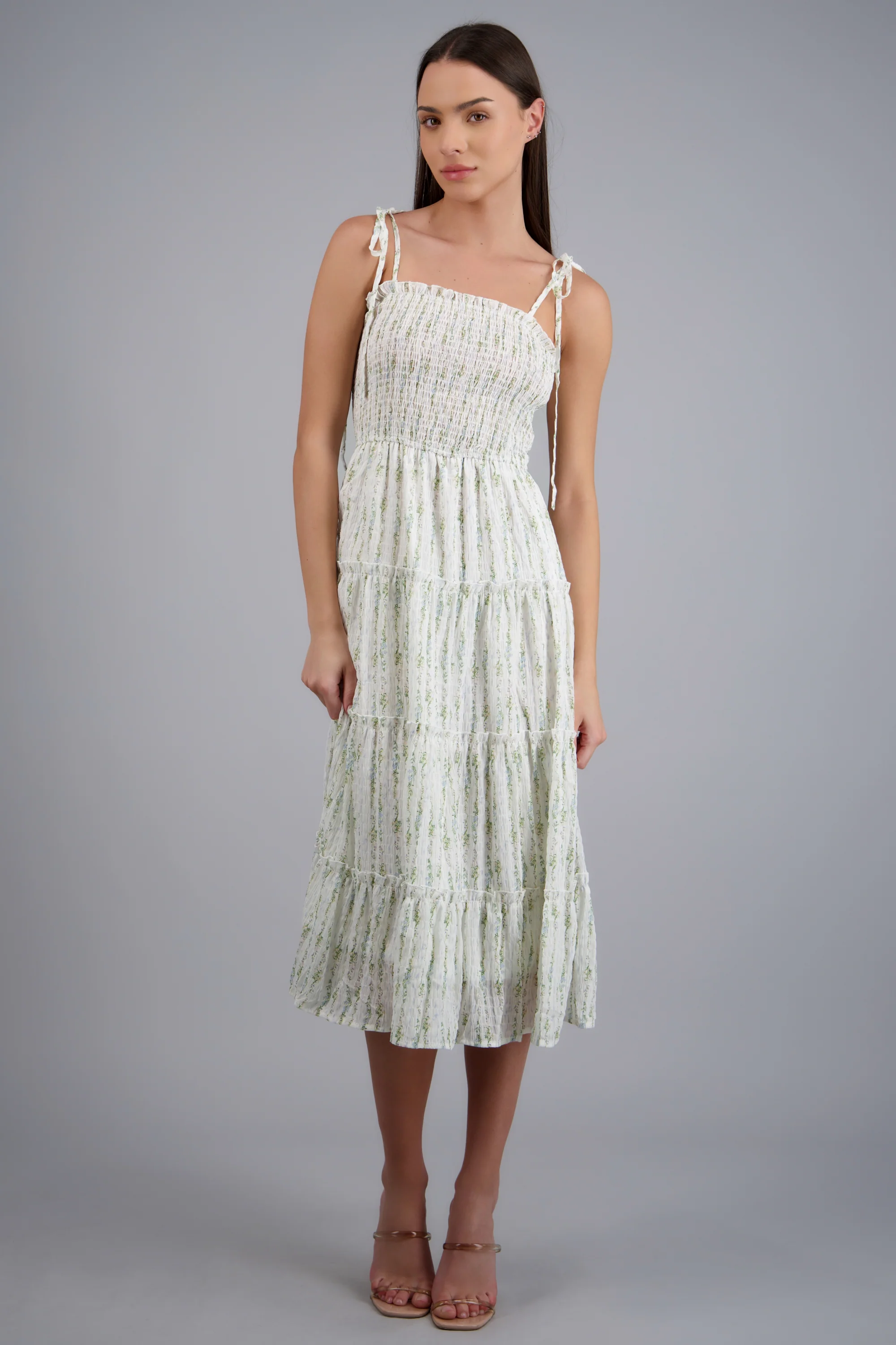 Maxi vestido rayas smock