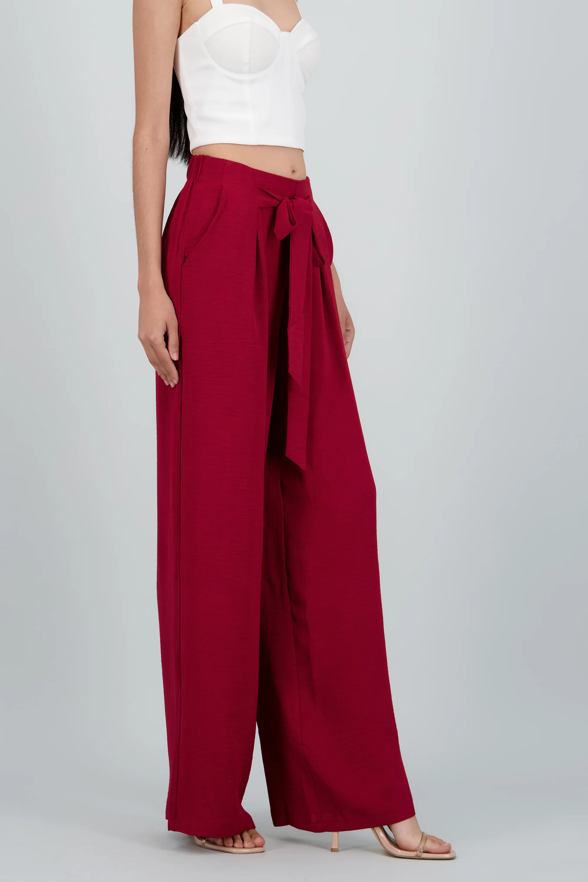 Pantalon amplio detalle amarre - Image 3