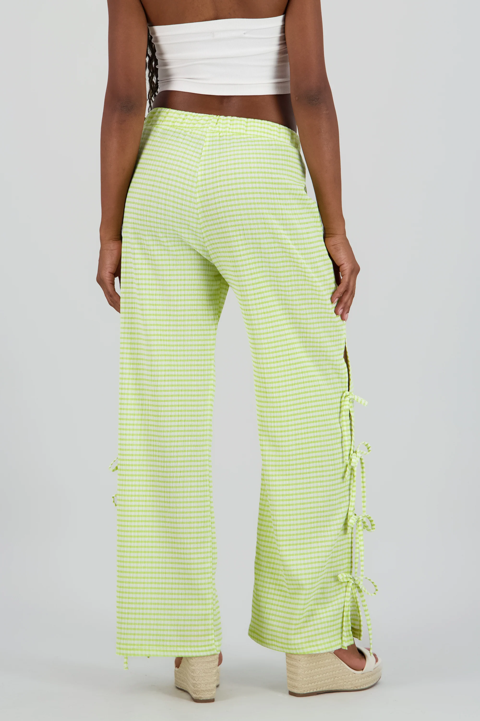 Pantalon amplio detalle lazos estampado - Image 4