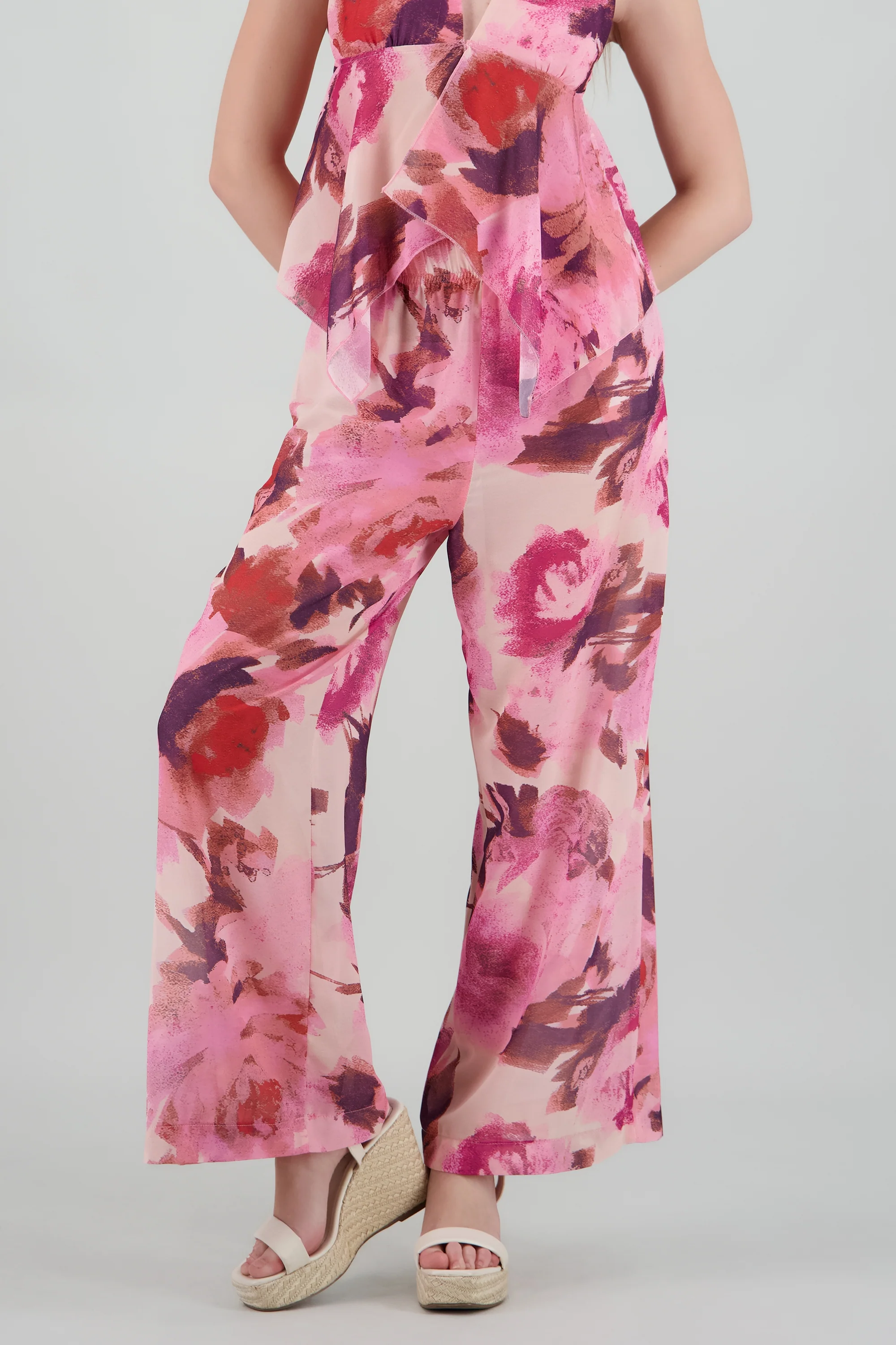 Pantalon amplio estampado flores - Image 2
