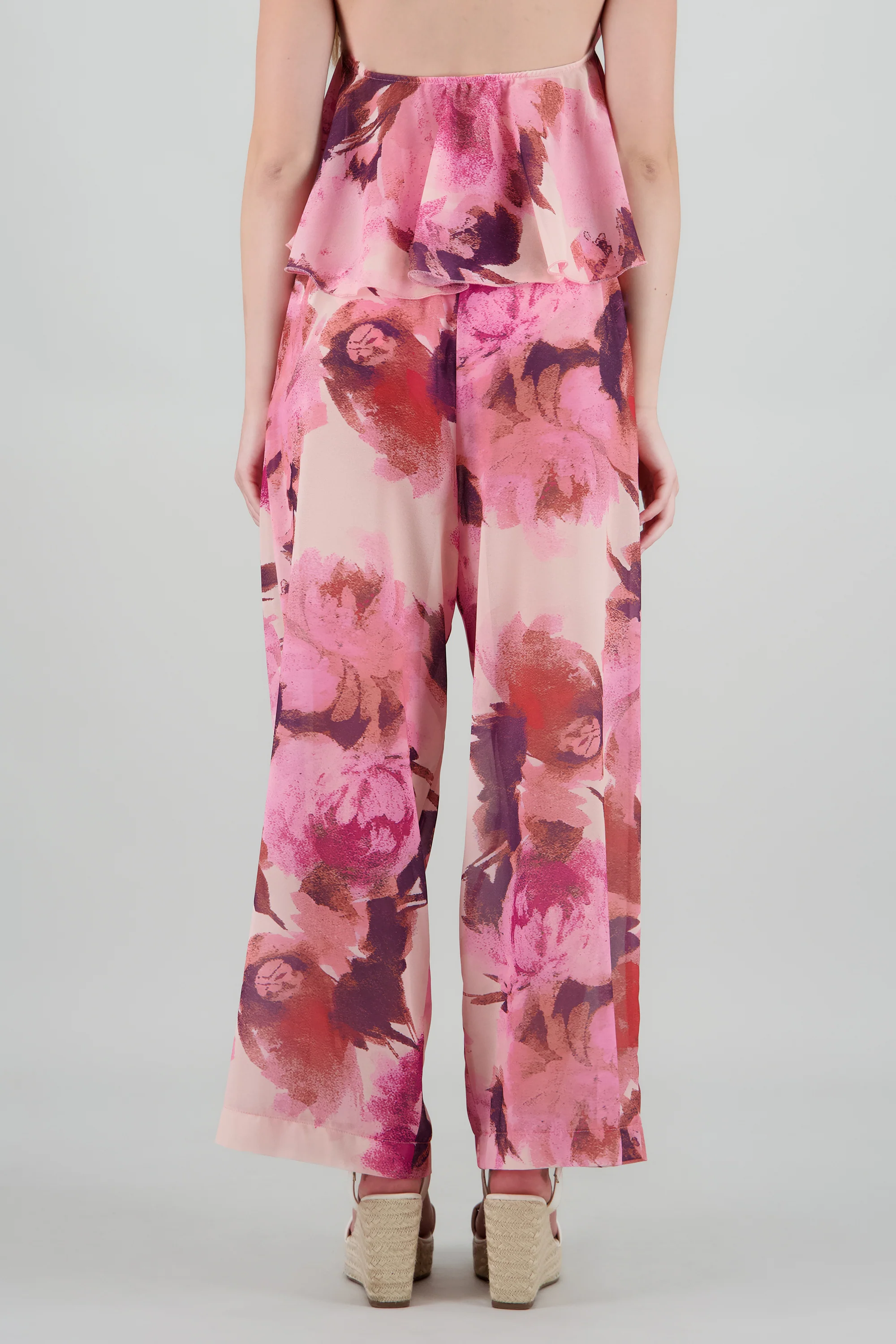 Pantalon amplio estampado flores - Image 4