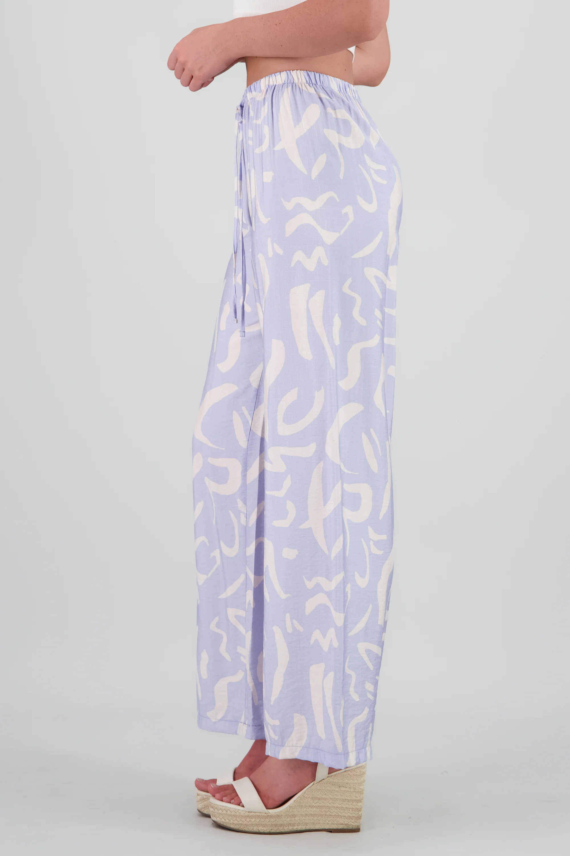 Pantalon amplio jareta estampado - Image 3