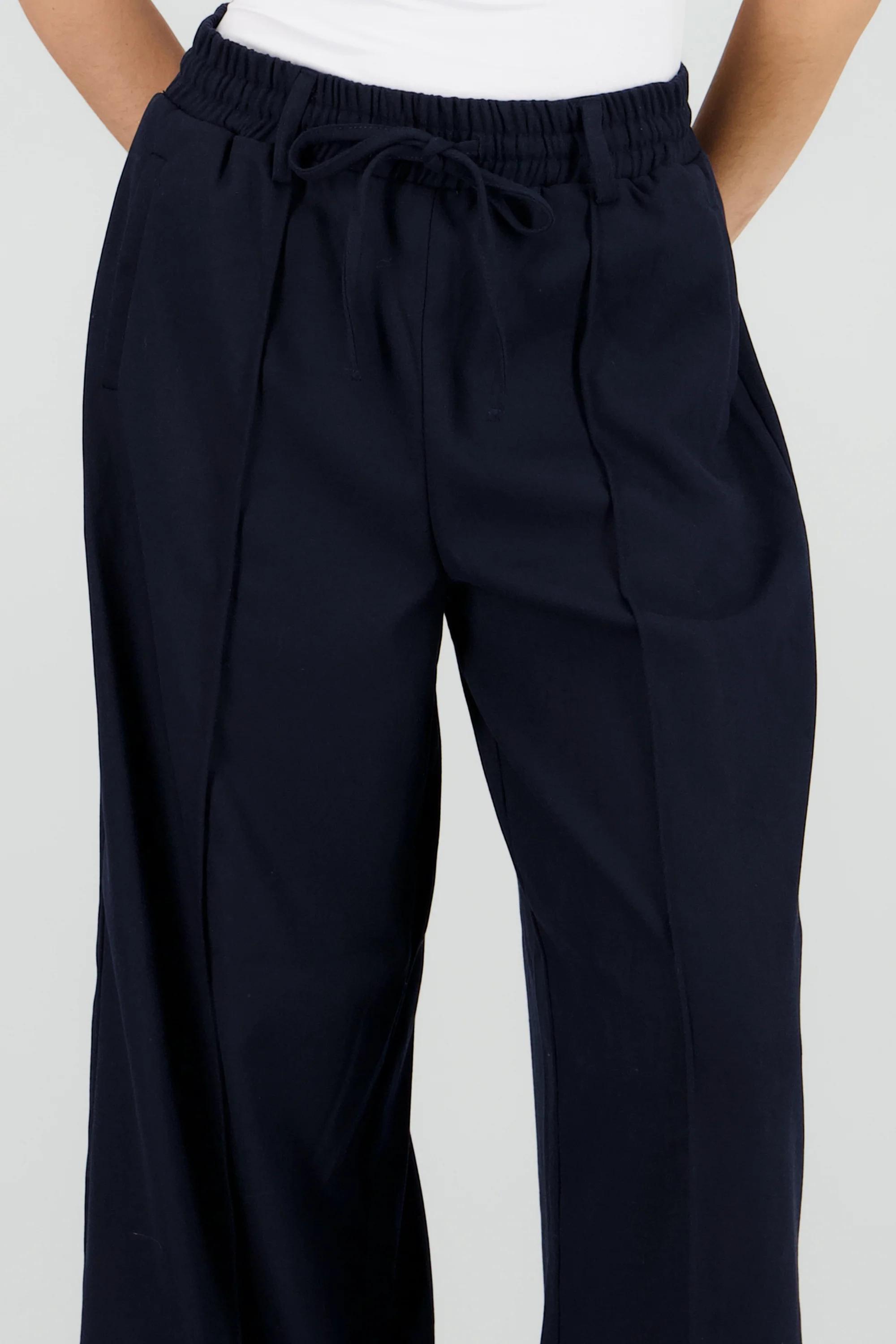 Pantalon amplio liso detalle resorte - Image 5