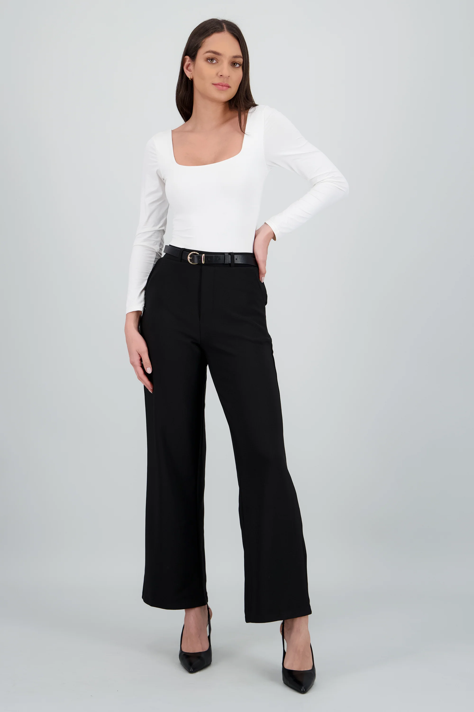 Pantalon estilo recto con cinturon - Image 6