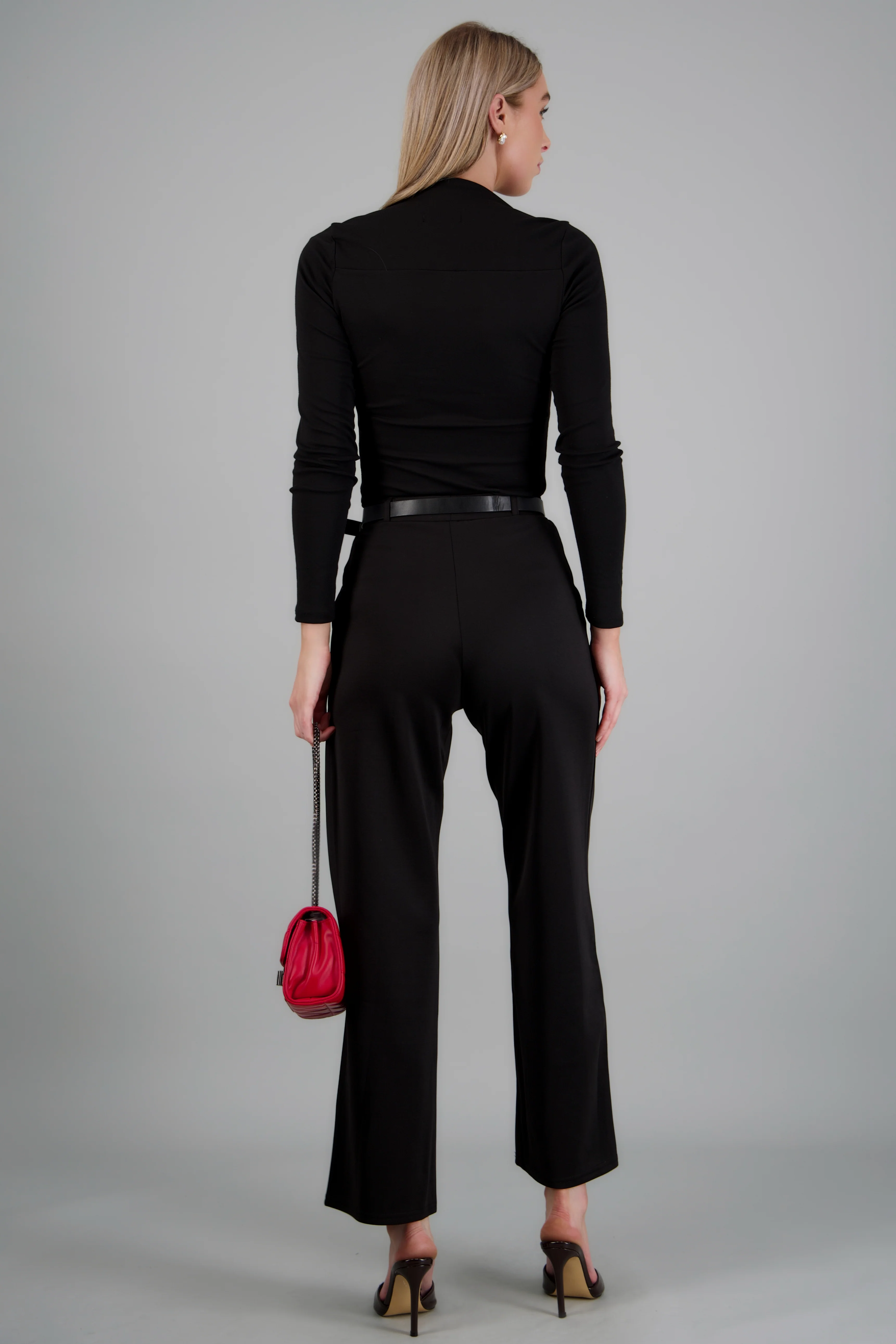 Pantalon estilo recto con cinturon - Image 4