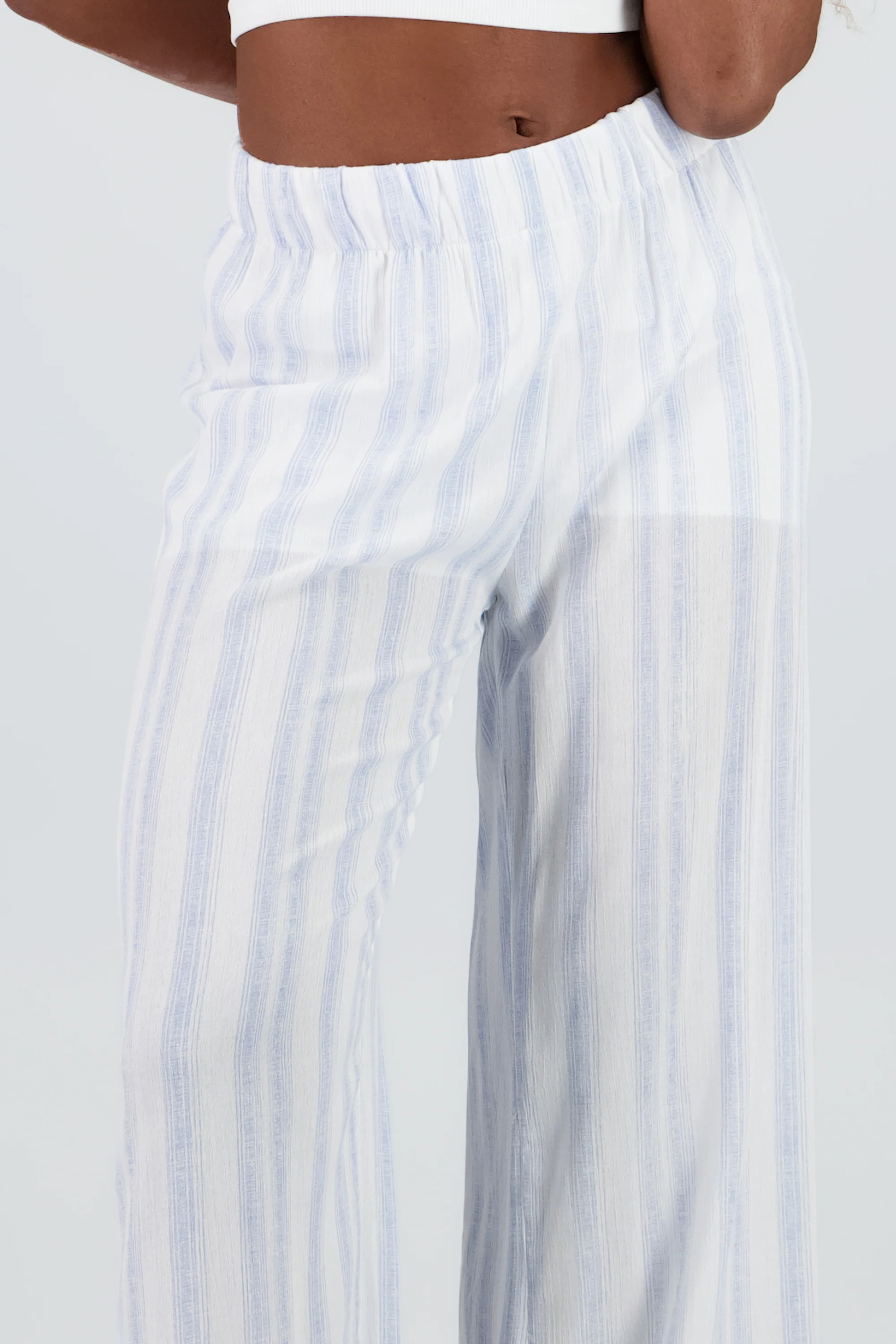 Pantalon fluido amplio rayas - Image 5