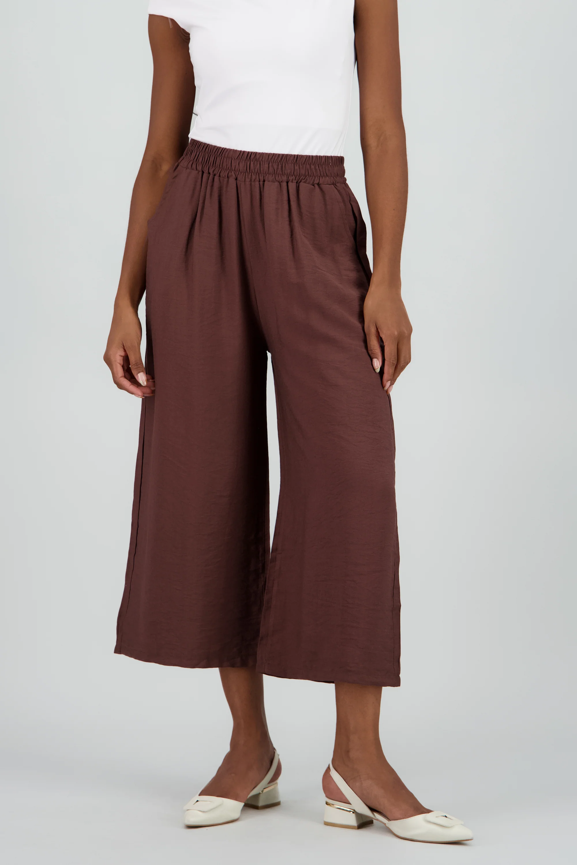 Pantalon liso satinado - Image 2