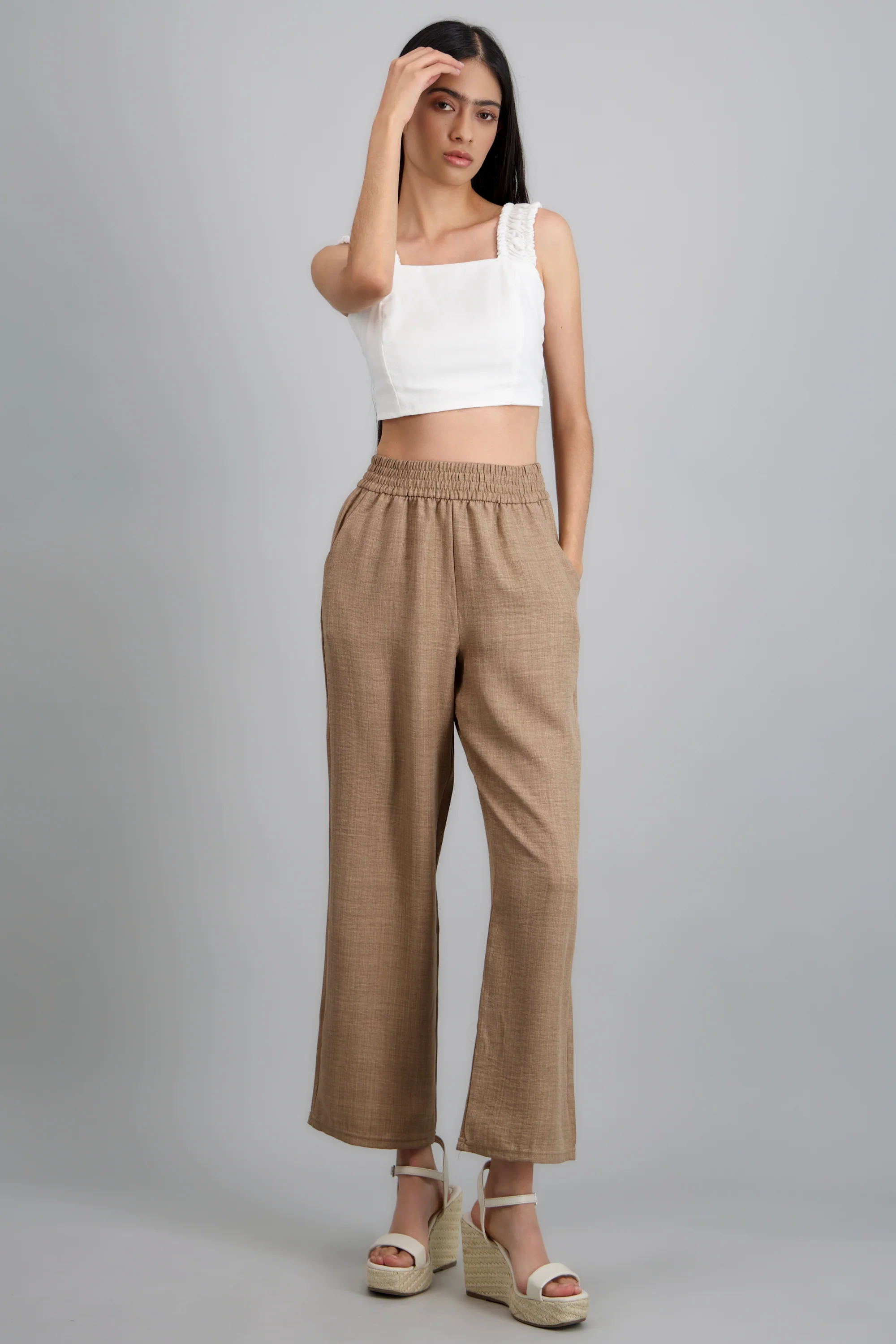 Pantalon liso textura - Image 2