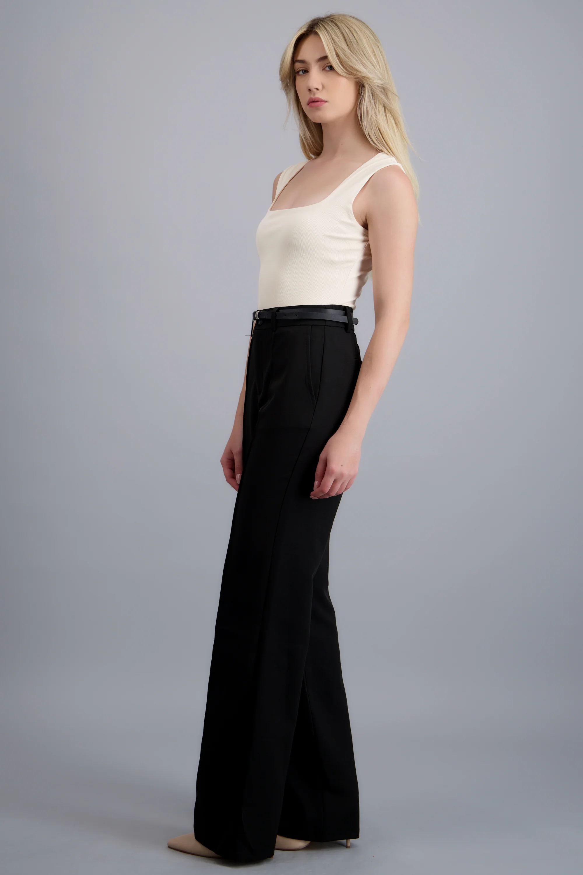 Pantalon recto con cinturon - Image 3