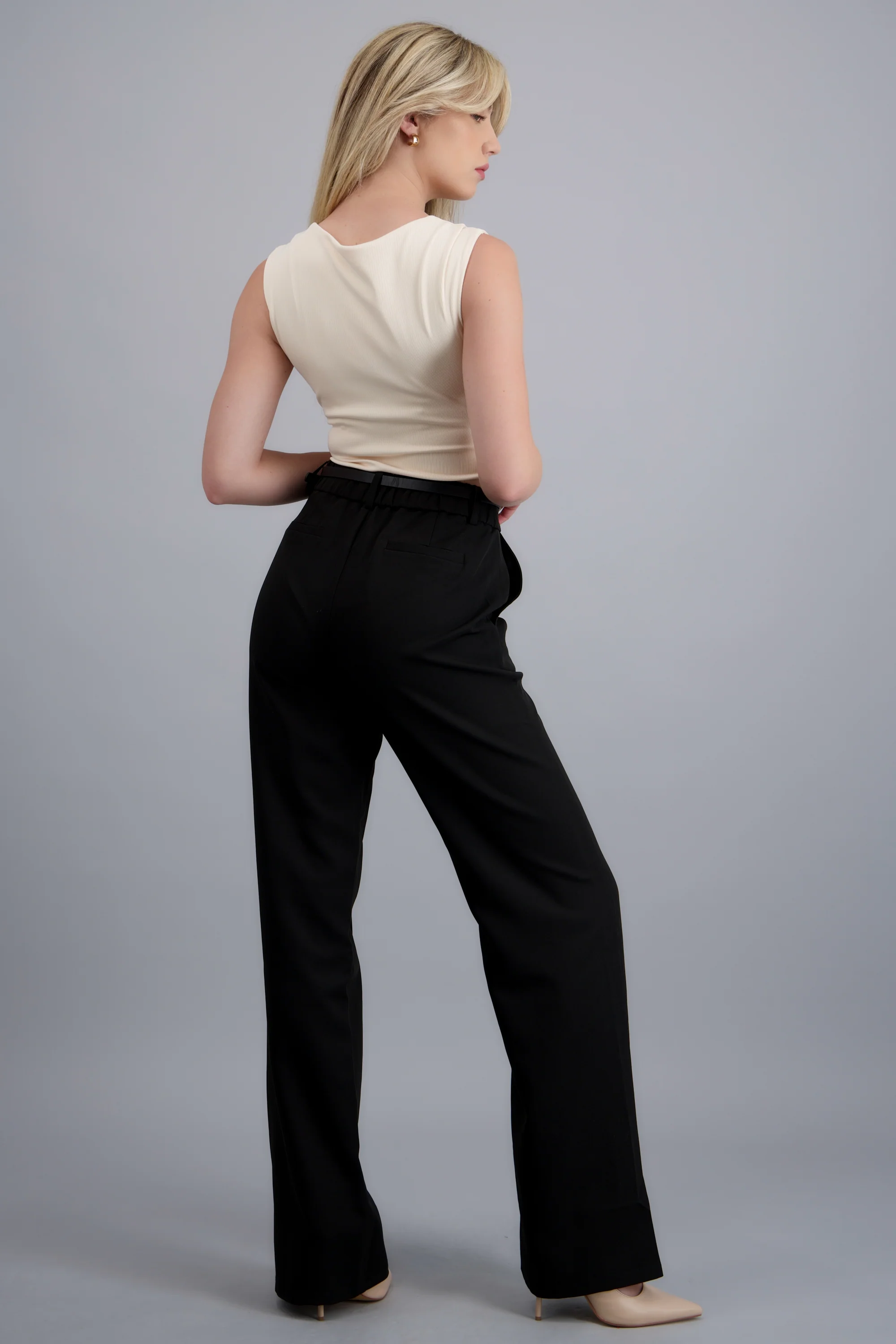 Pantalon recto con cinturon - Image 4