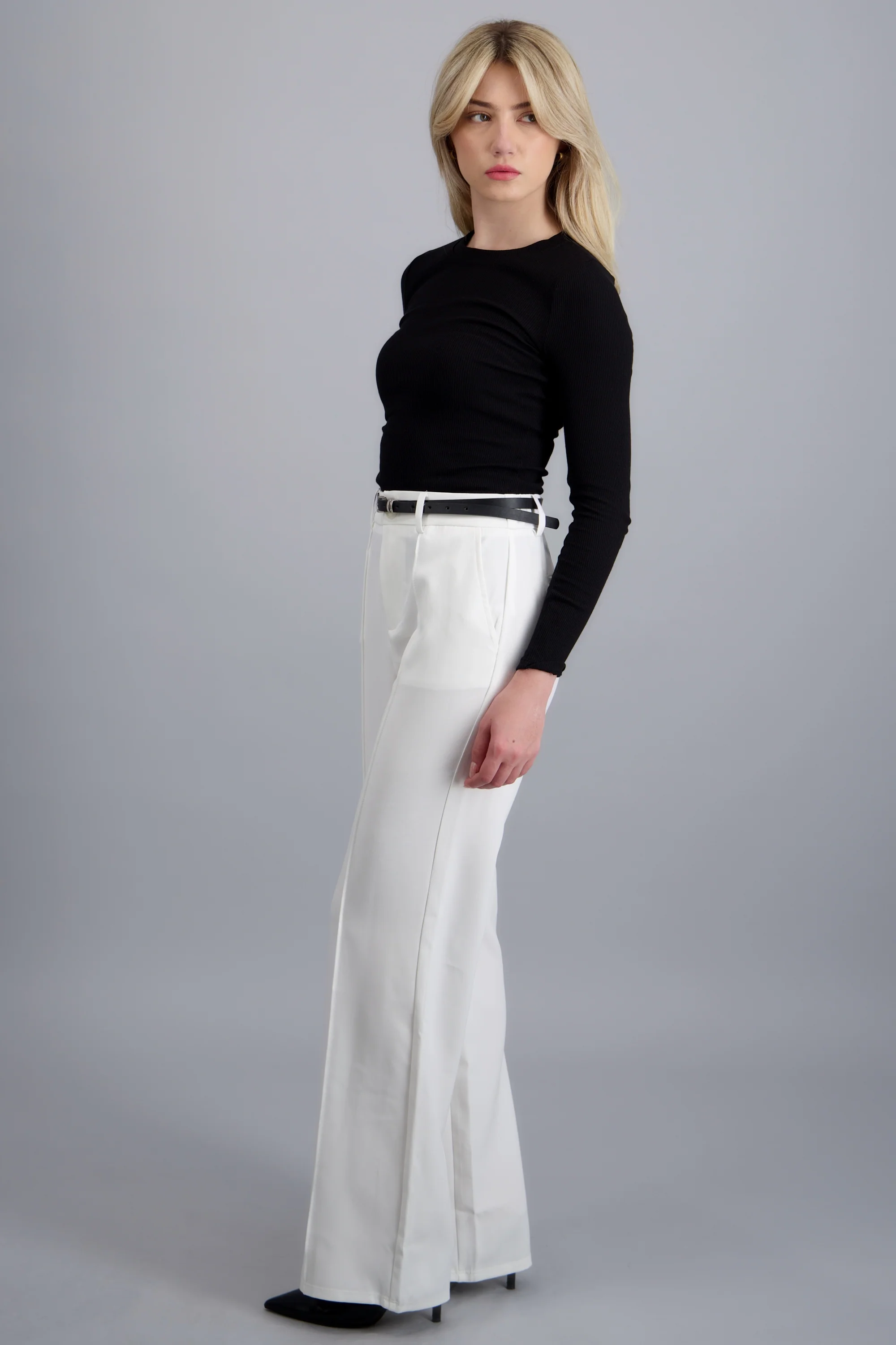 Pantalon recto con cinturon - Image 3