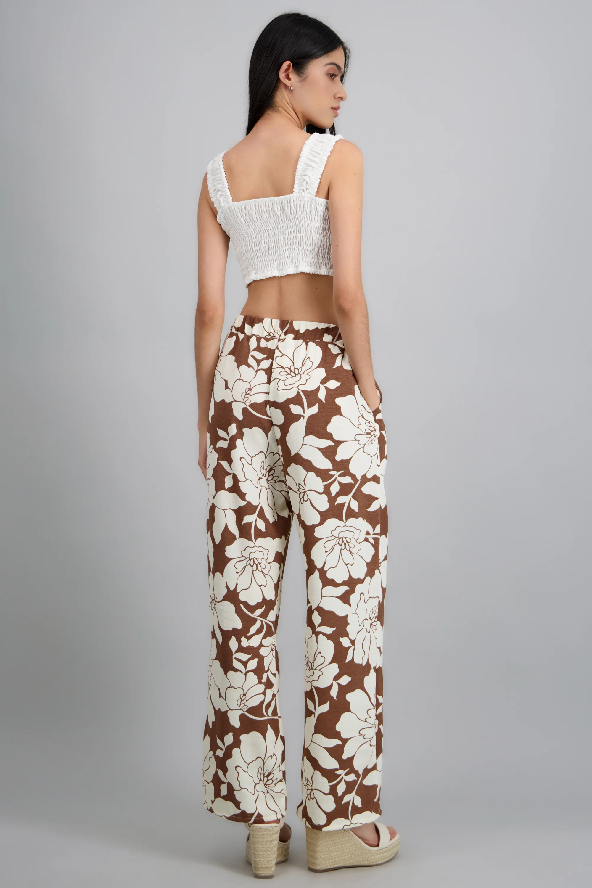 Pantalon recto con estampado flores - Image 5