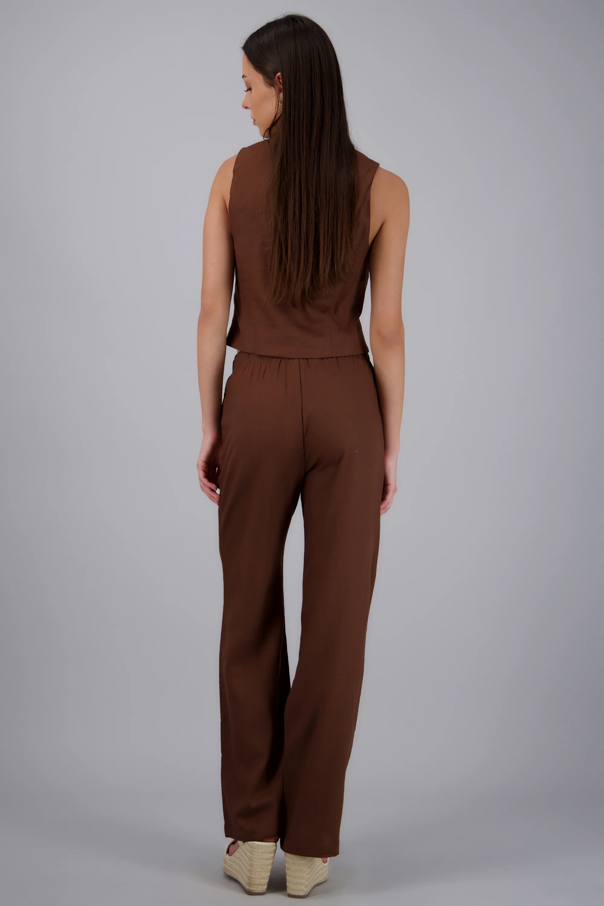 Pantalón recto con lino - Image 4