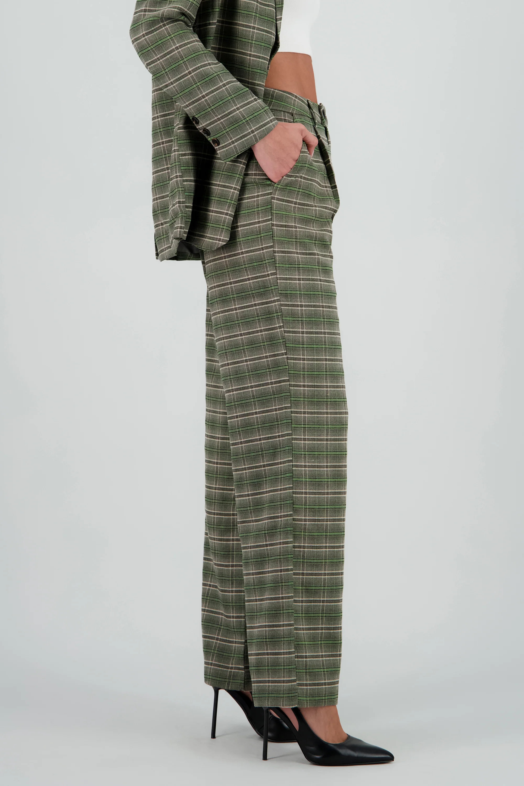 Pantalon recto cuadros - Image 3